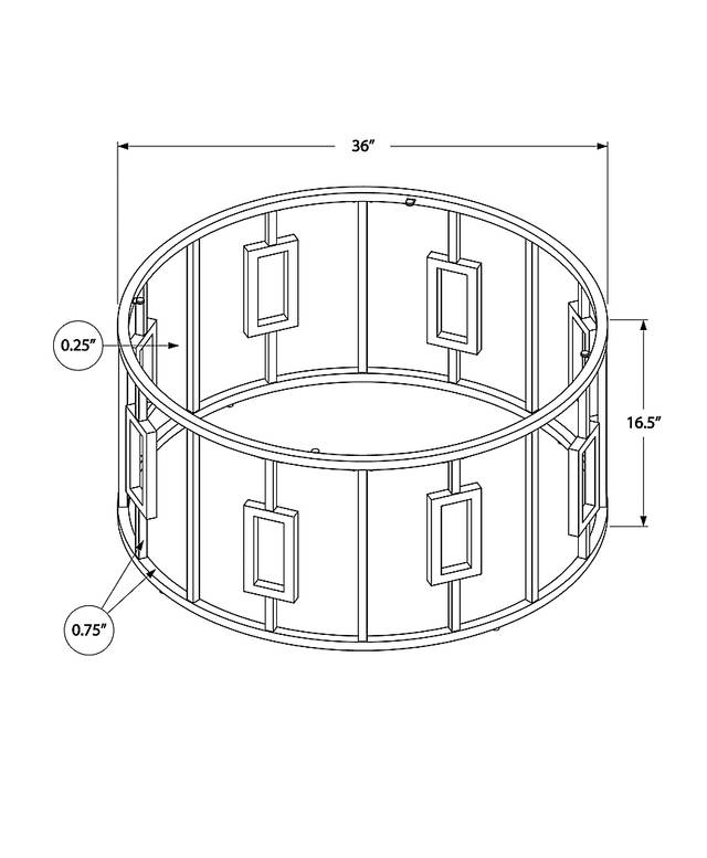 Crosstimber Chrome Cocktail Table - Thumbnail - Image 4