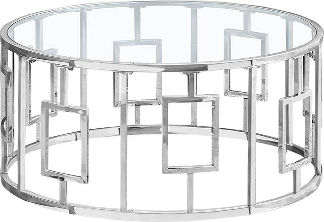 Crosstimber Chrome Cocktail Table - Thumbnail - Image 1