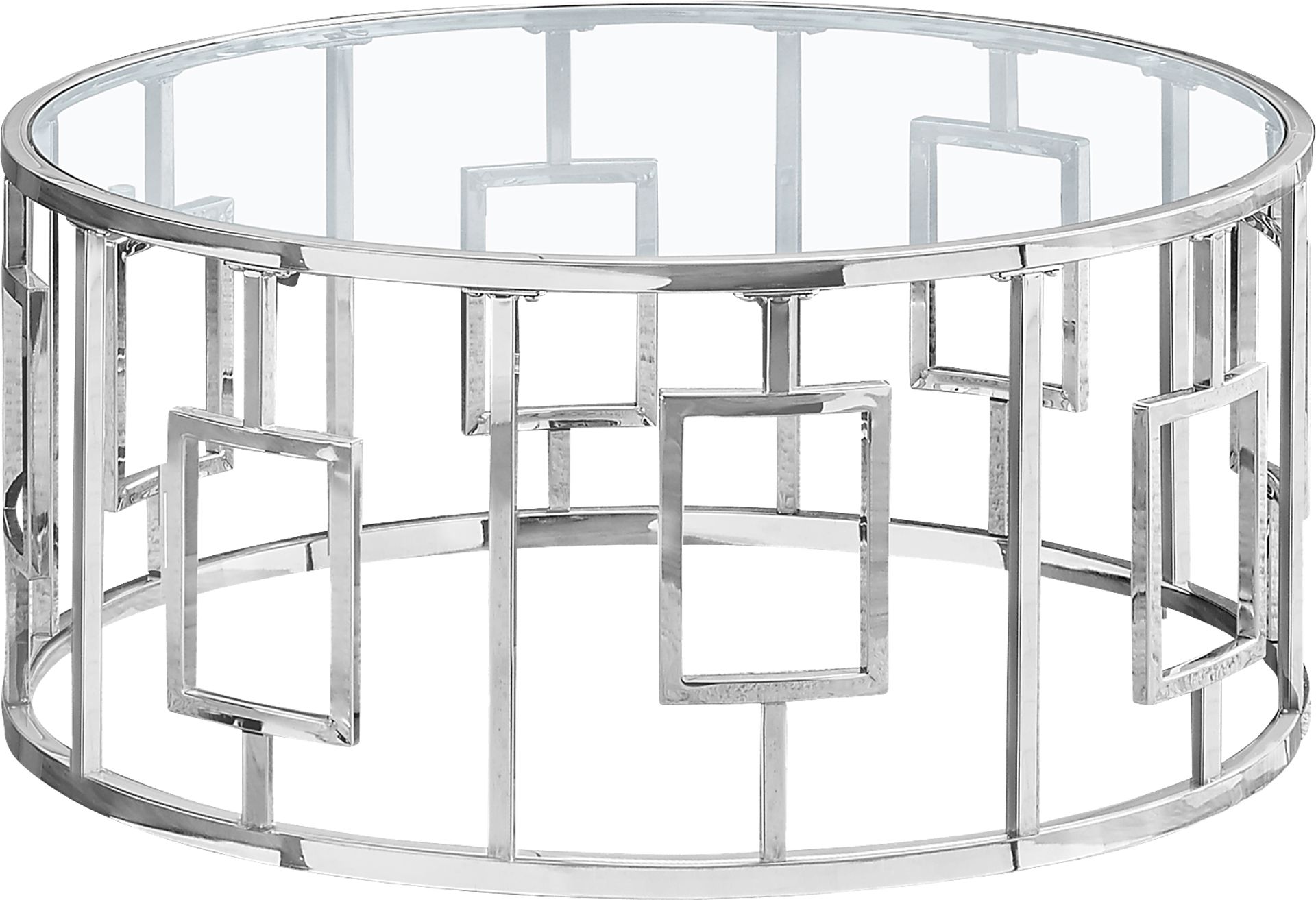 Crosstimber Chrome Cocktail Table - Image 1