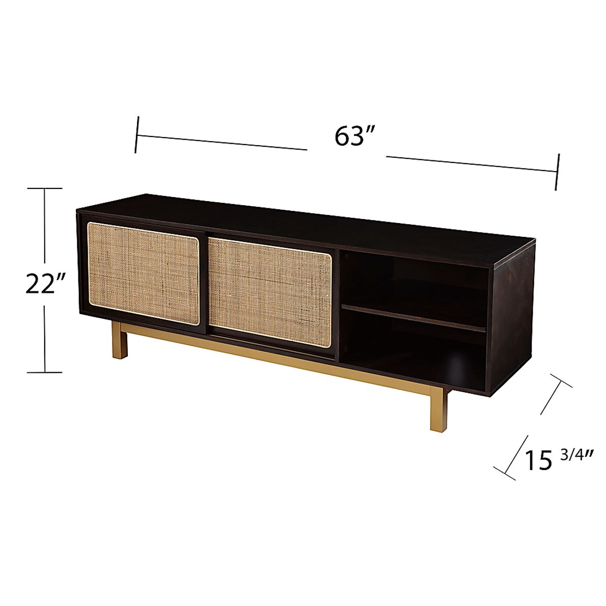 Crosstimbers Brown 63 in. Console - Rooms To Go