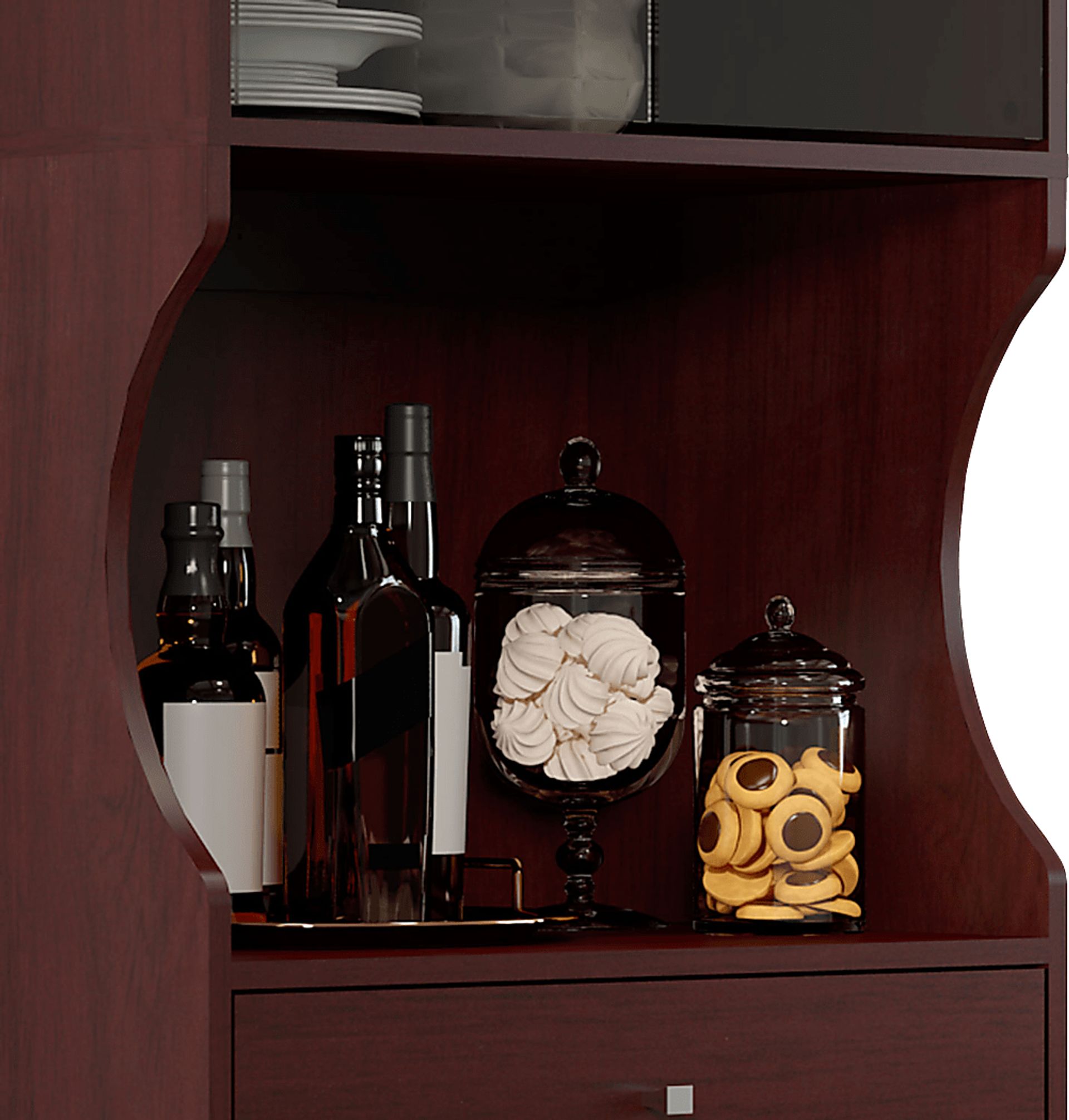 Crosswind Brown China Cabinet - Image 6