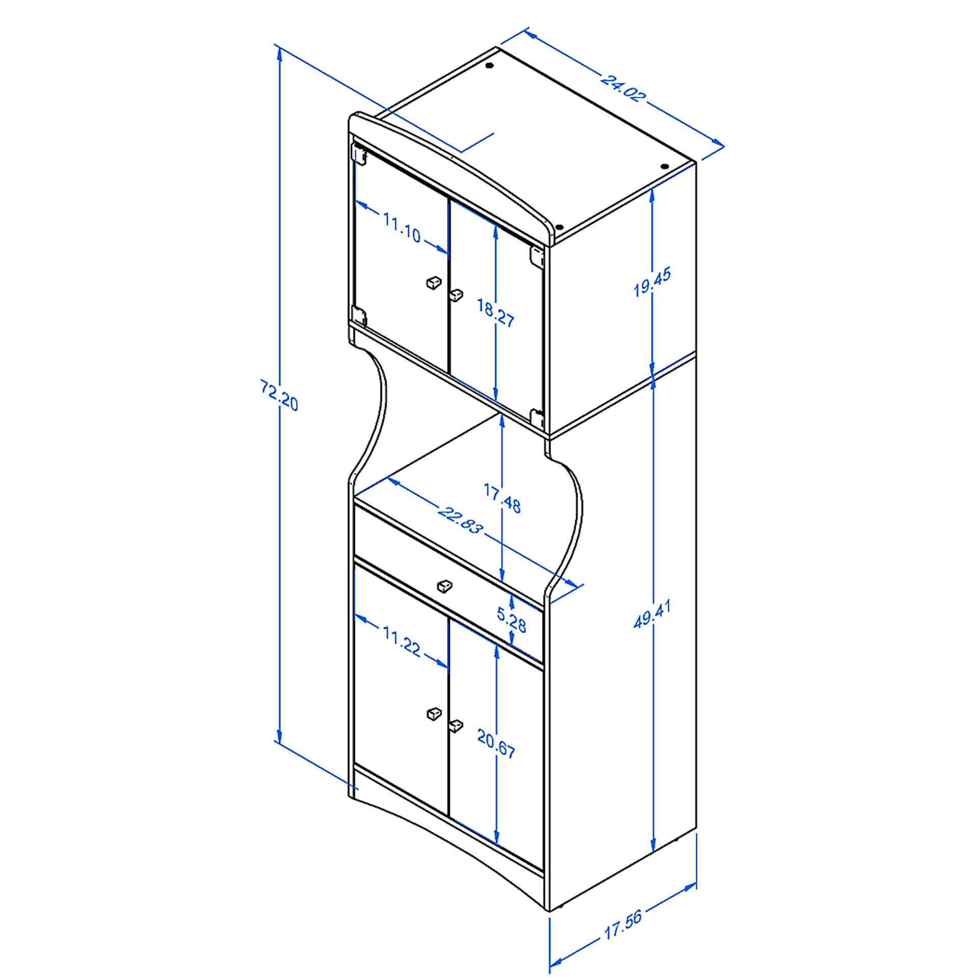 Crosswind Brown China Cabinet - Image 9