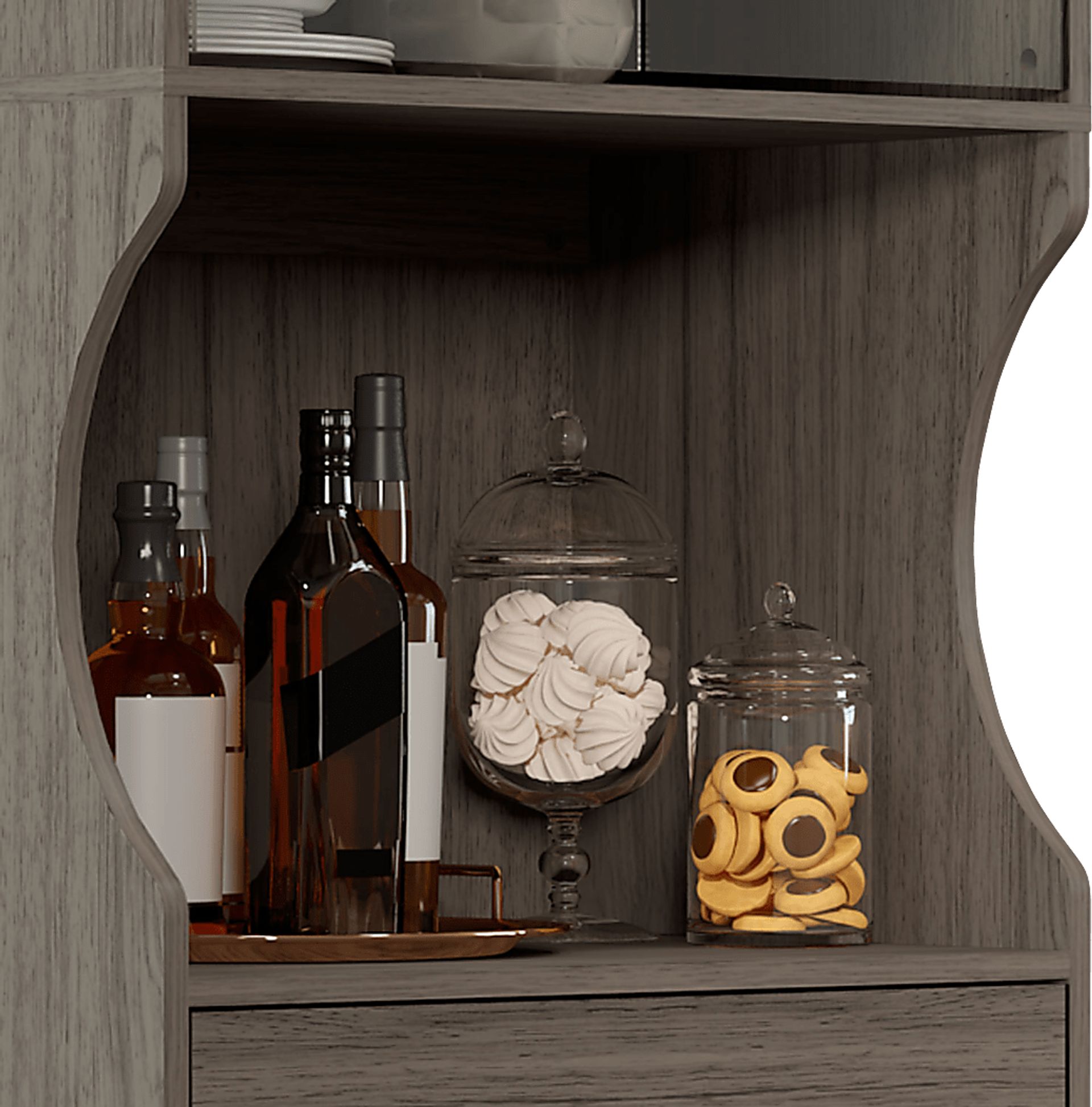 Crosswind Gray China Cabinet - Image 2