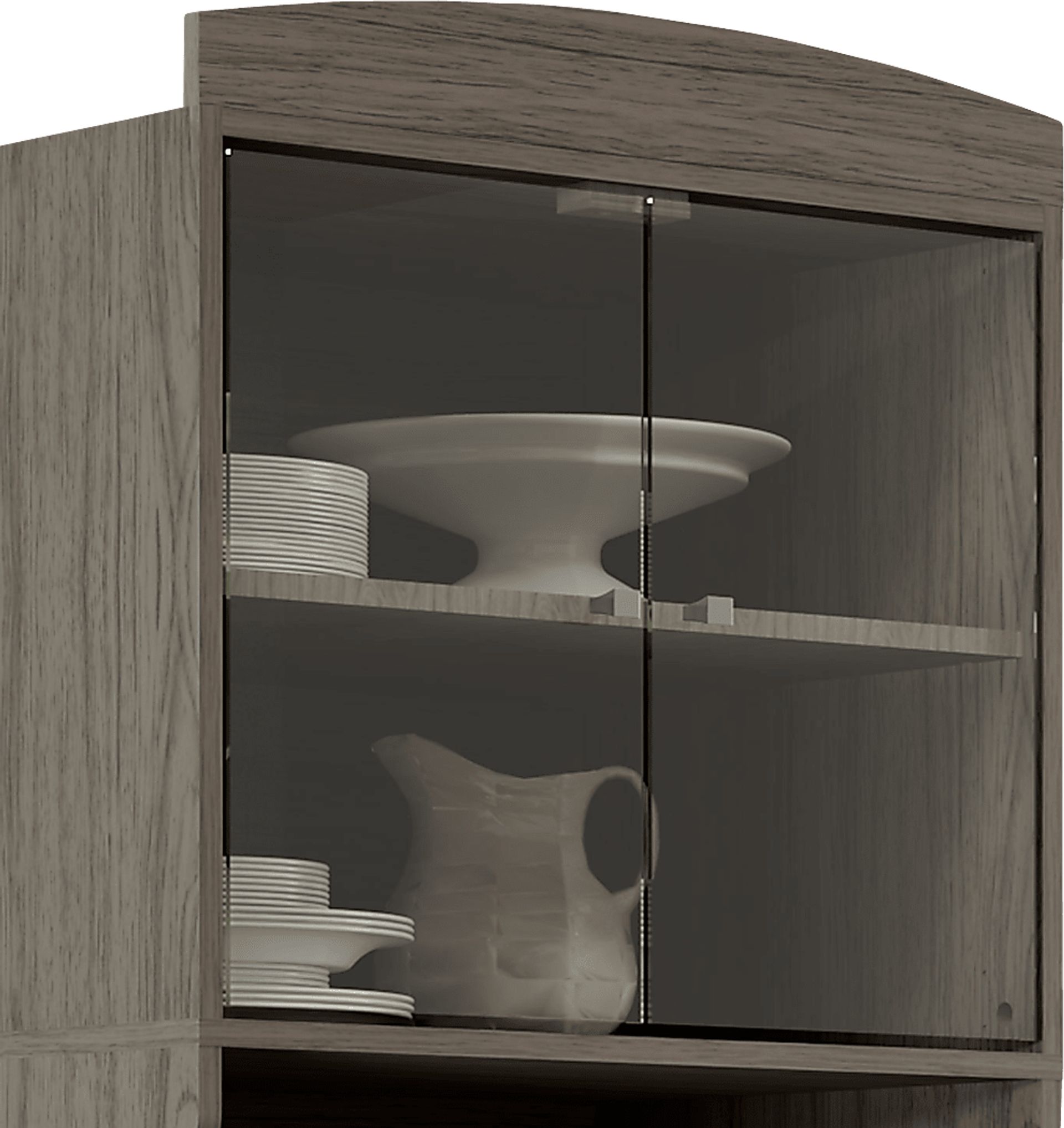 Crosswind Gray China Cabinet - Image 3