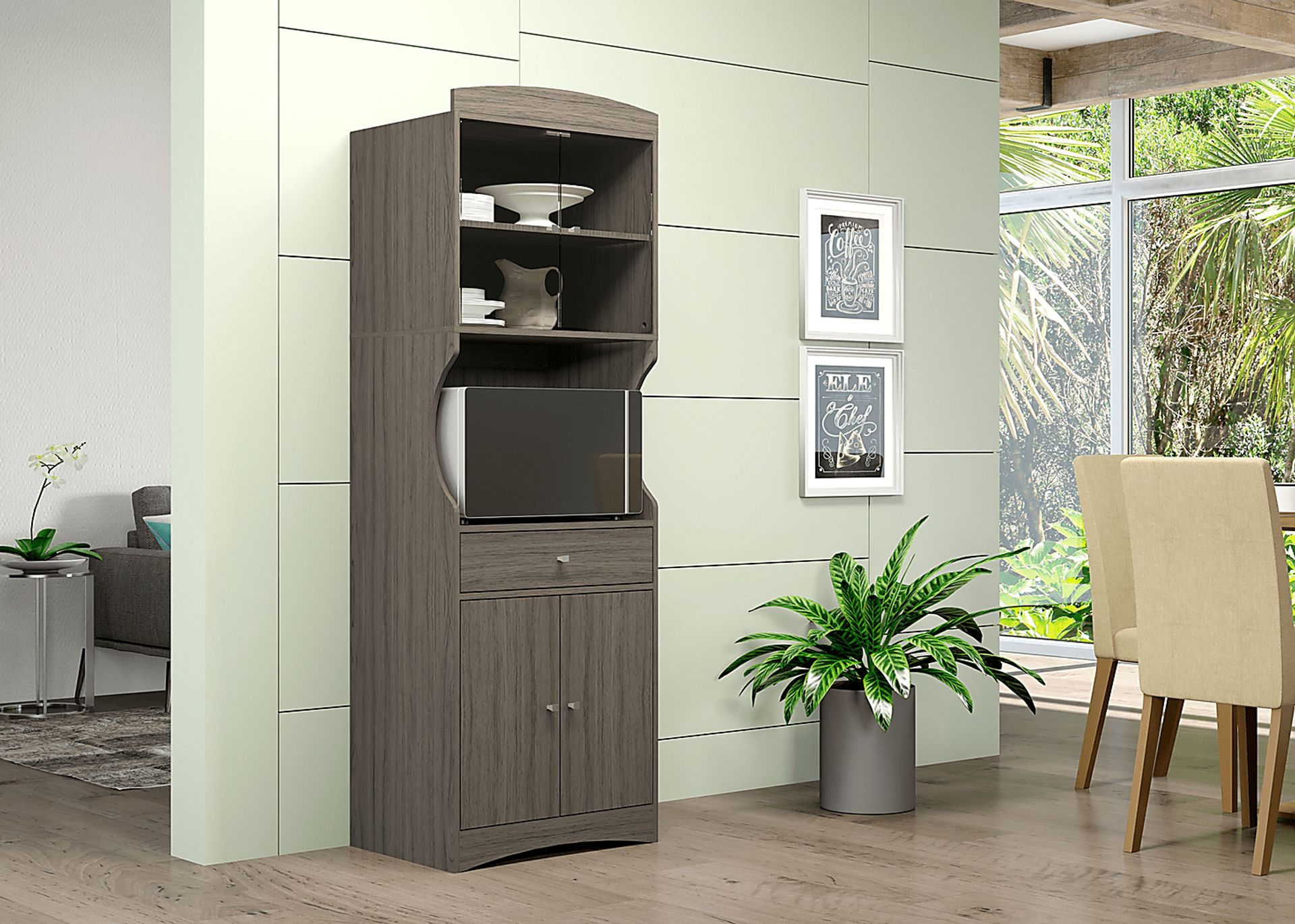 Crosswind Gray China Cabinet - Image 7