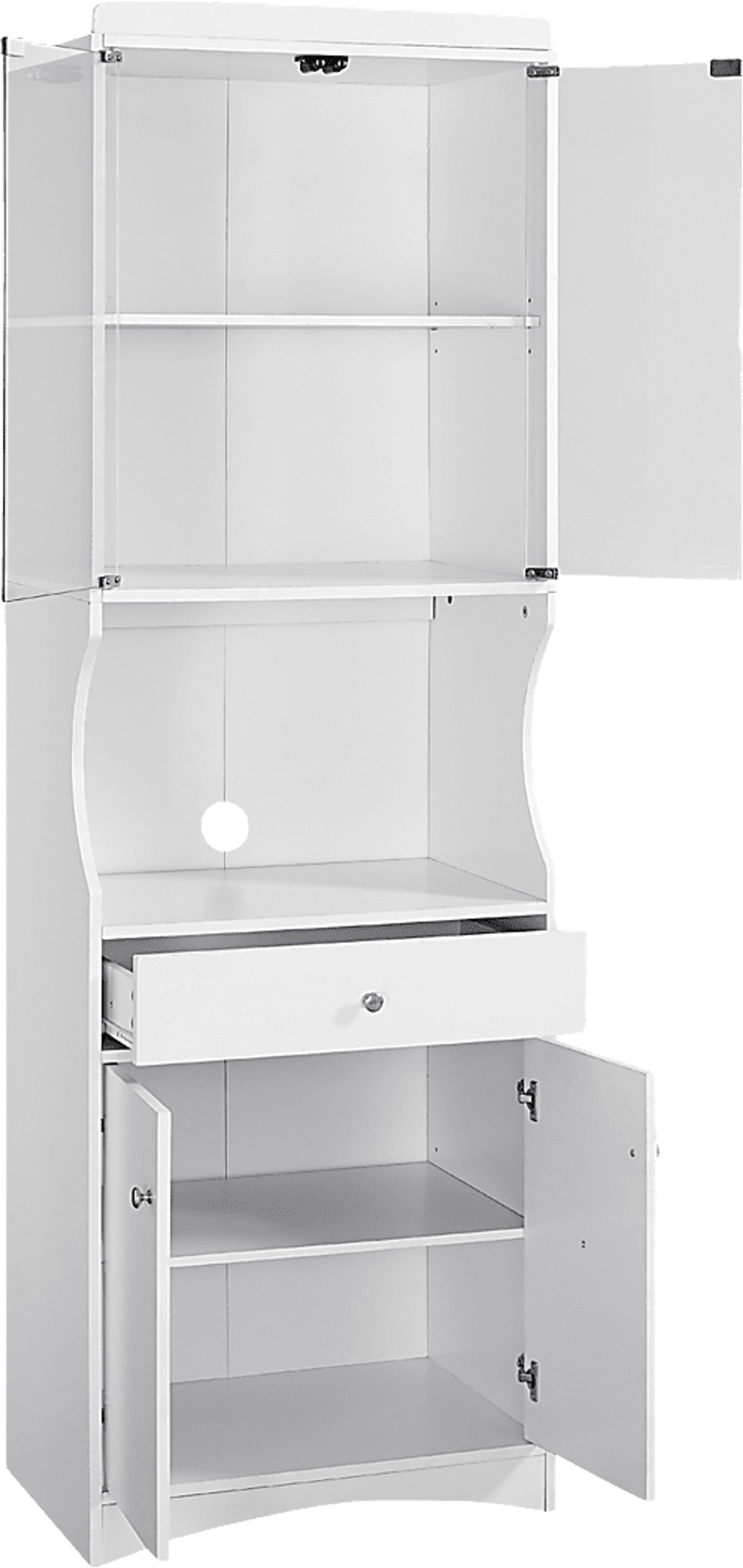 Crosswind White China Cabinet - Image 2