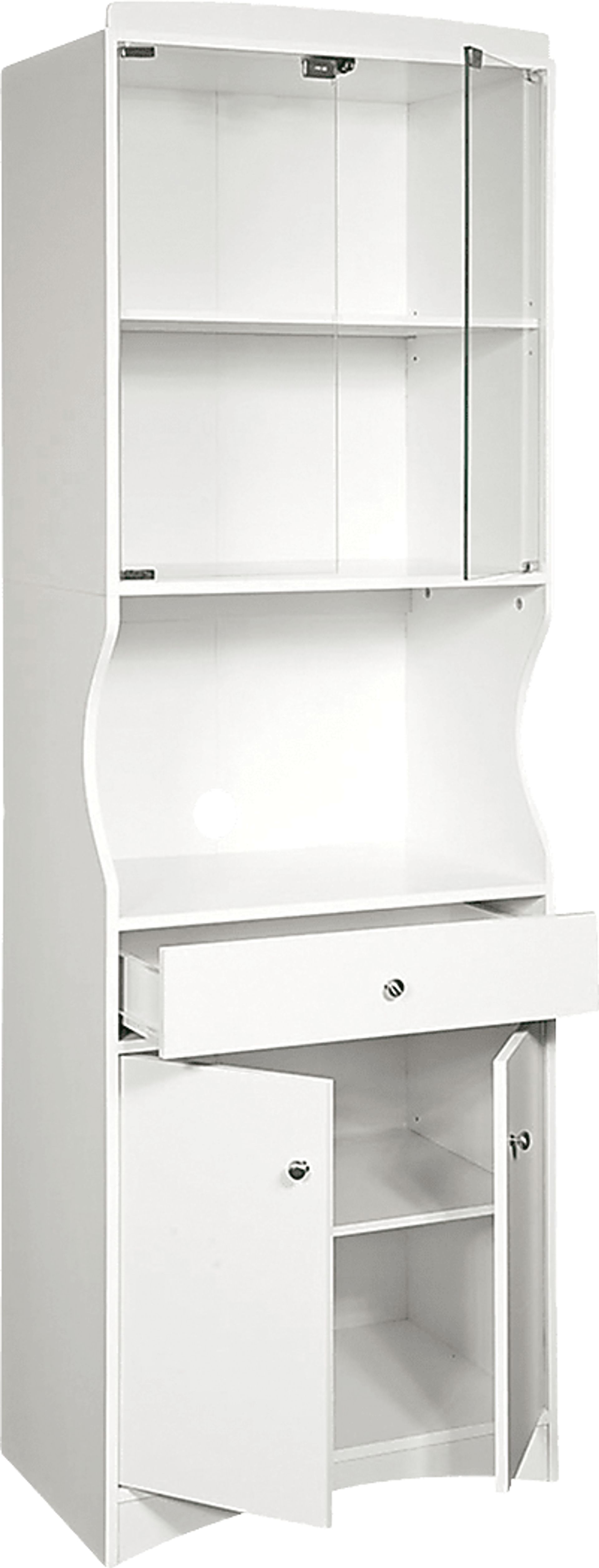 Crosswind White China Cabinet - Image 3