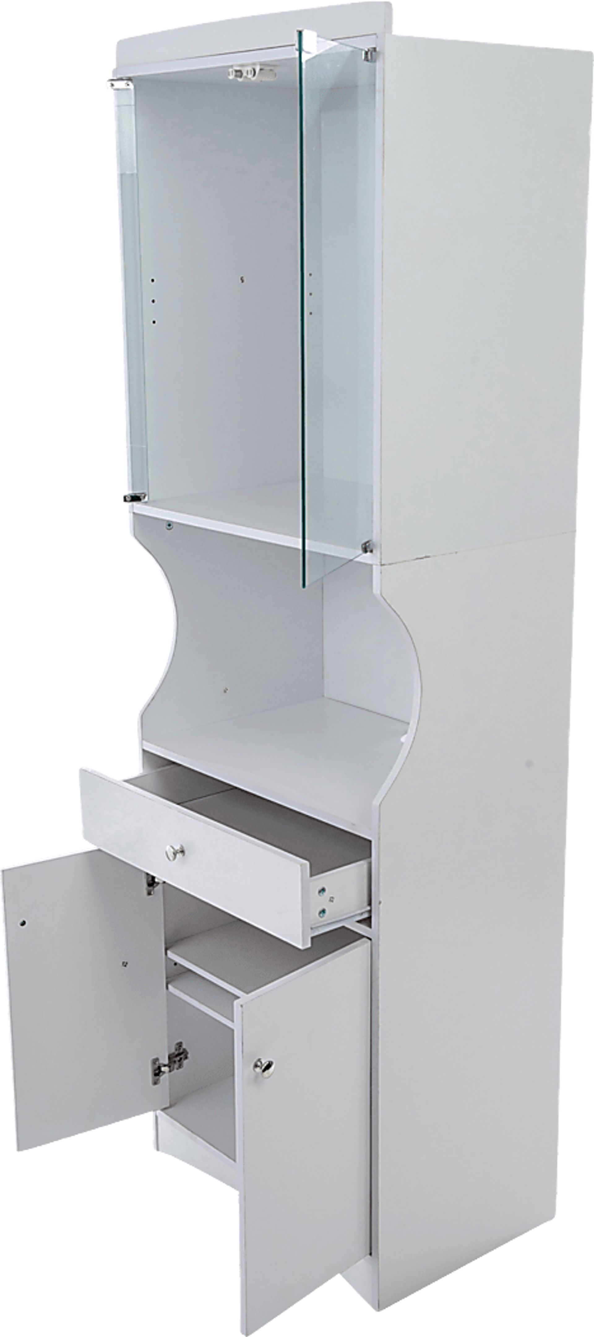 Crosswind White China Cabinet - Image 5