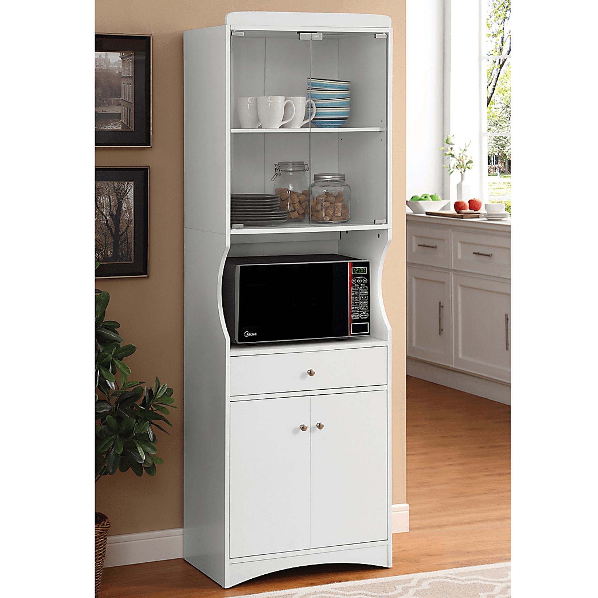 Crosswind White China Cabinet - Image 8