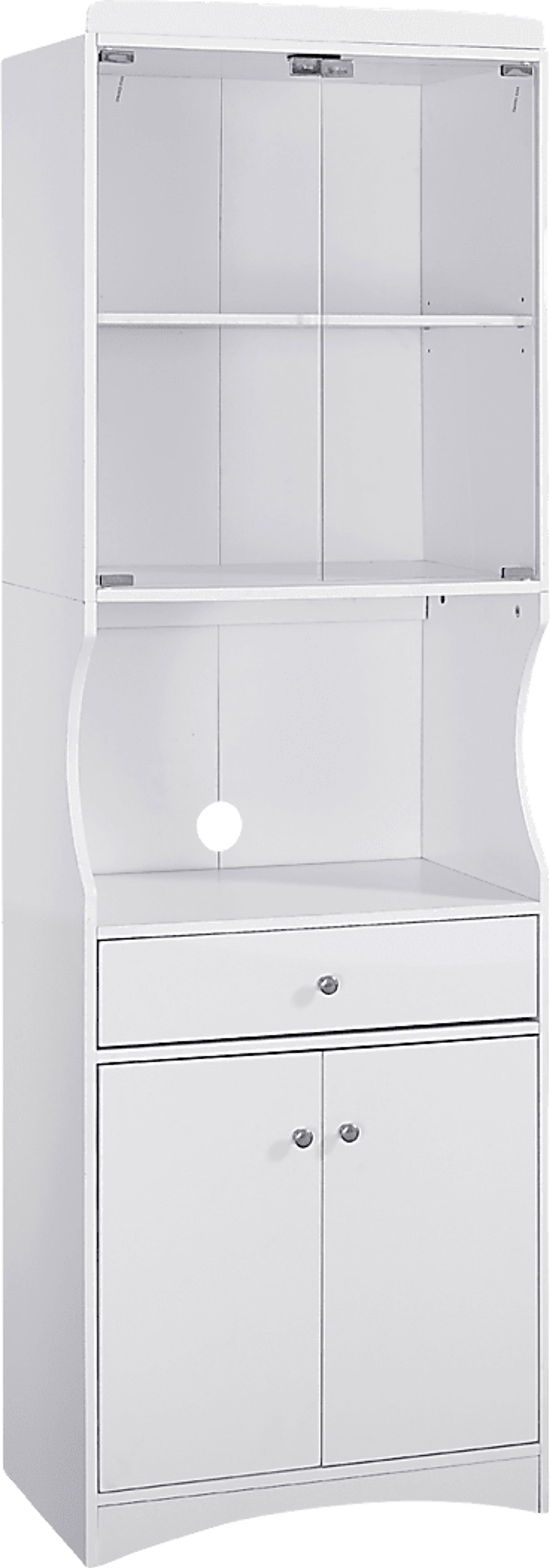 Crosswind White China Cabinet - Image 1