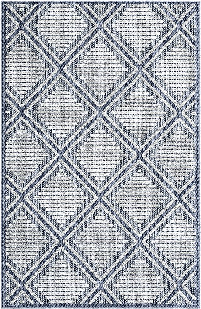 Crosswinds Navy 5'3 x 8' Indoor/Outdoor Rug - Thumbnail - Image 1