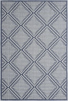 Crosswinds Navy 6'1 x 9' Indoor/Outdoor Rug