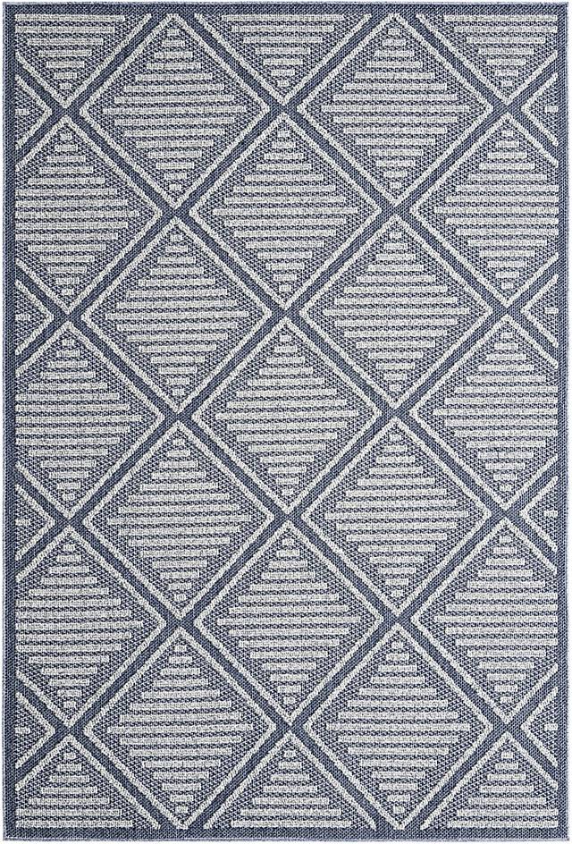 Crosswinds Navy 6'1 x 9' Indoor/Outdoor Rug - Thumbnail - Image 1