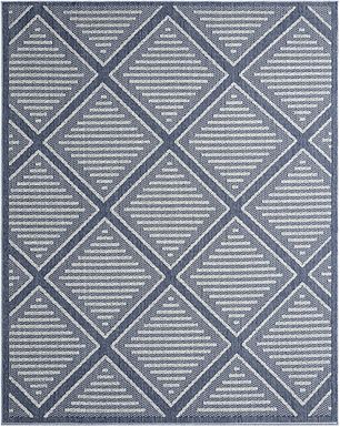 Crosswinds Navy 7'10 x 10' Indoor/Outdoor Rug