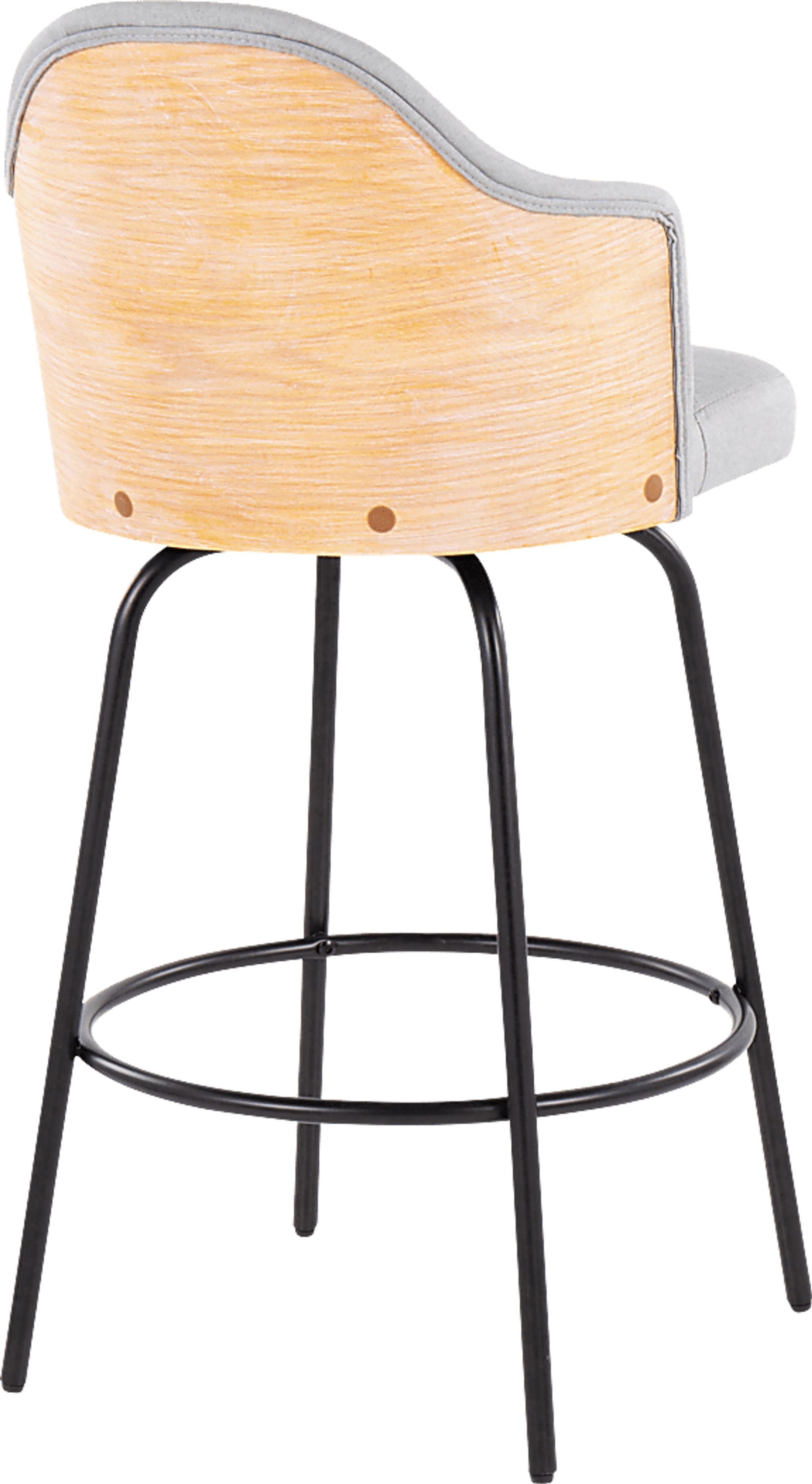 Crowea Light Gray Counter Height Stool, Set of 2 - Image 4