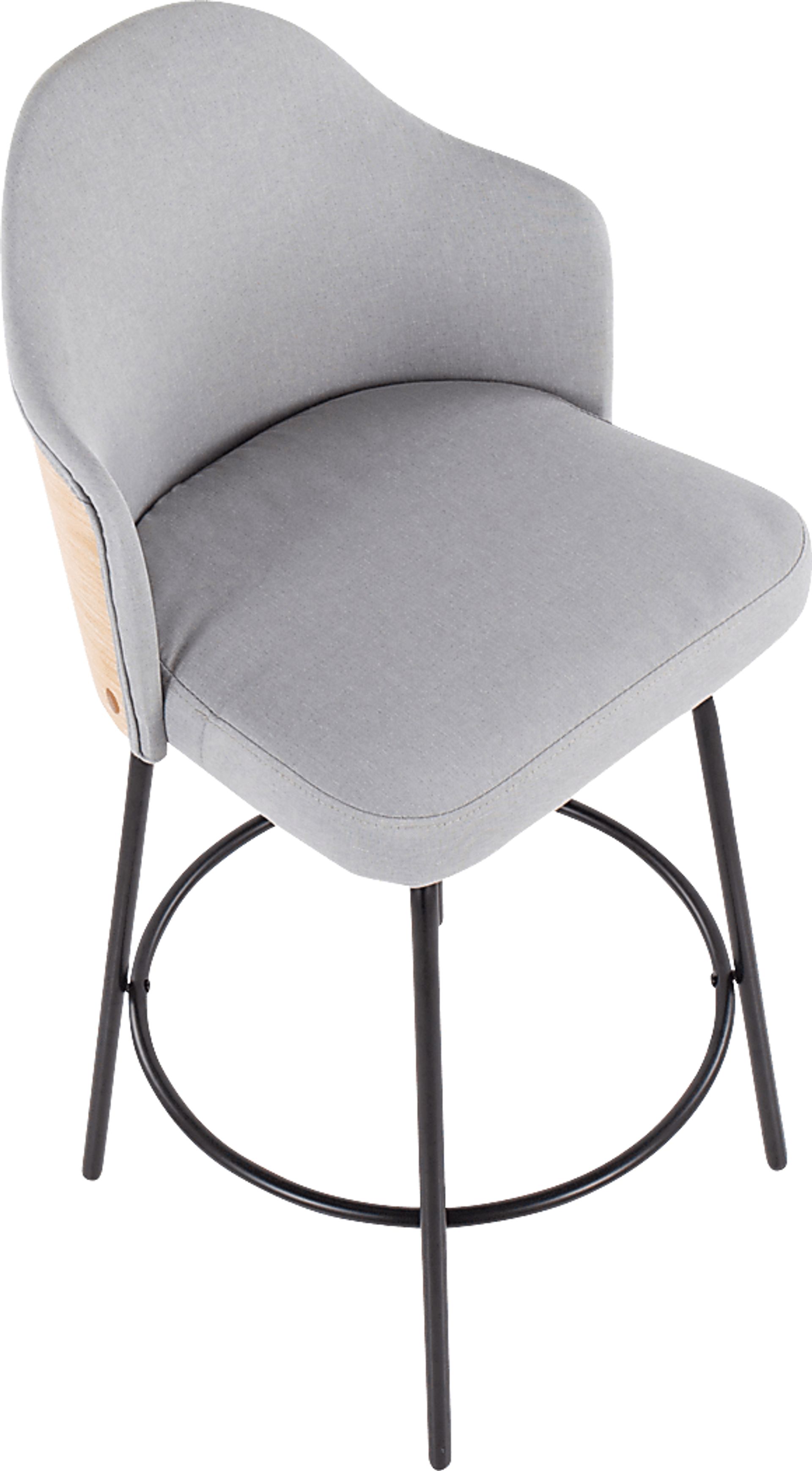 Crowea Light Gray Counter Height Stool, Set of 2 - Image 7