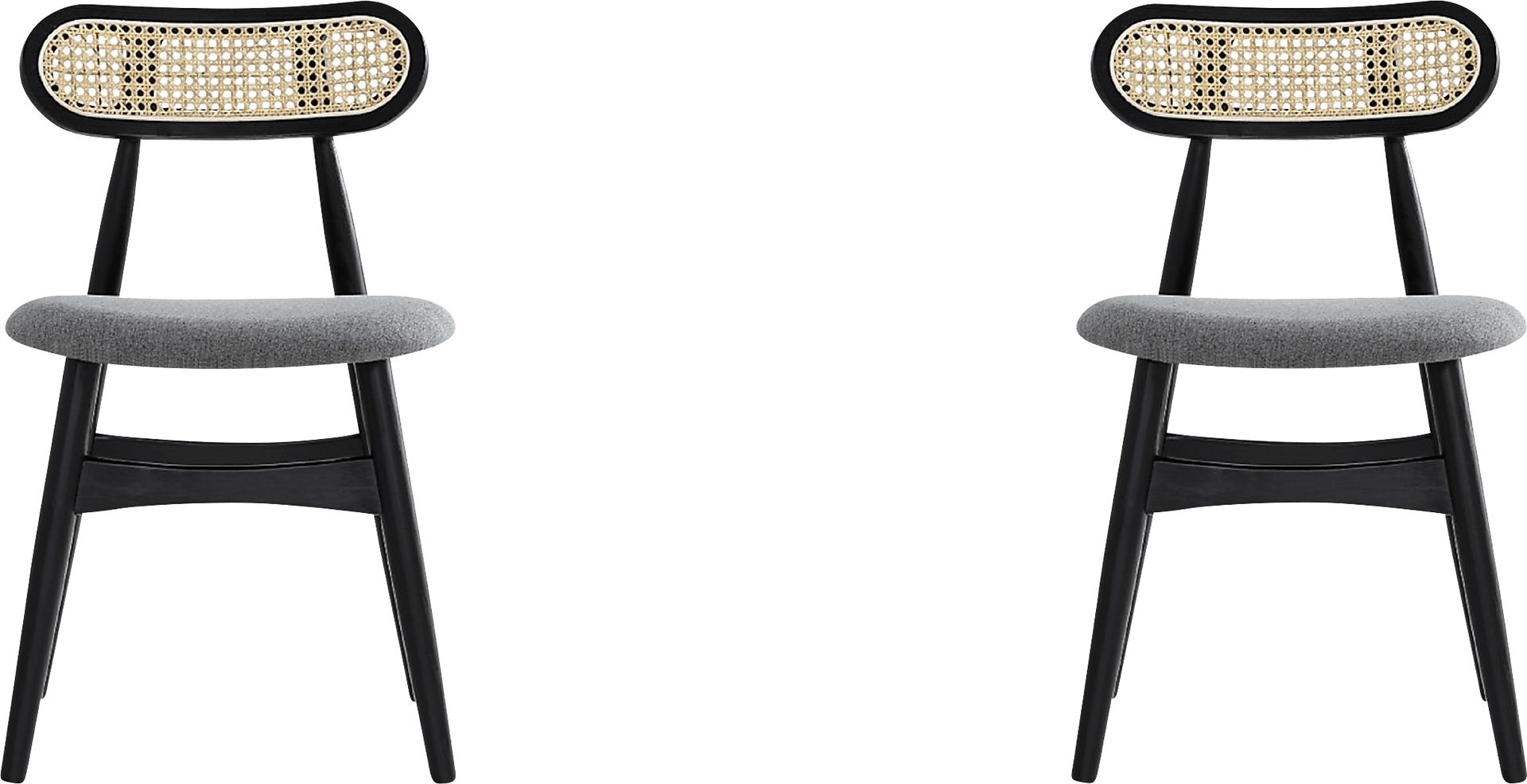 Crowex Black Side Chair, Set of 2 - Image 1