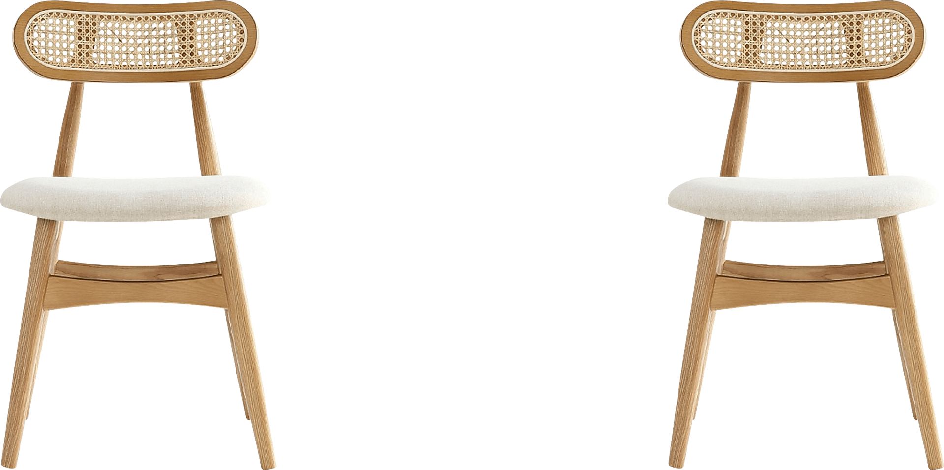 Crowex Natural Side Chair, Set of 2 - Image 1
