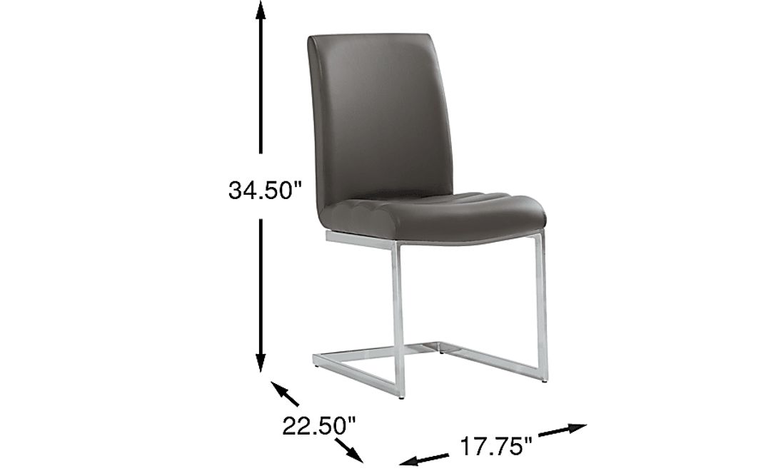 Crown Court Charcoal Side Chair