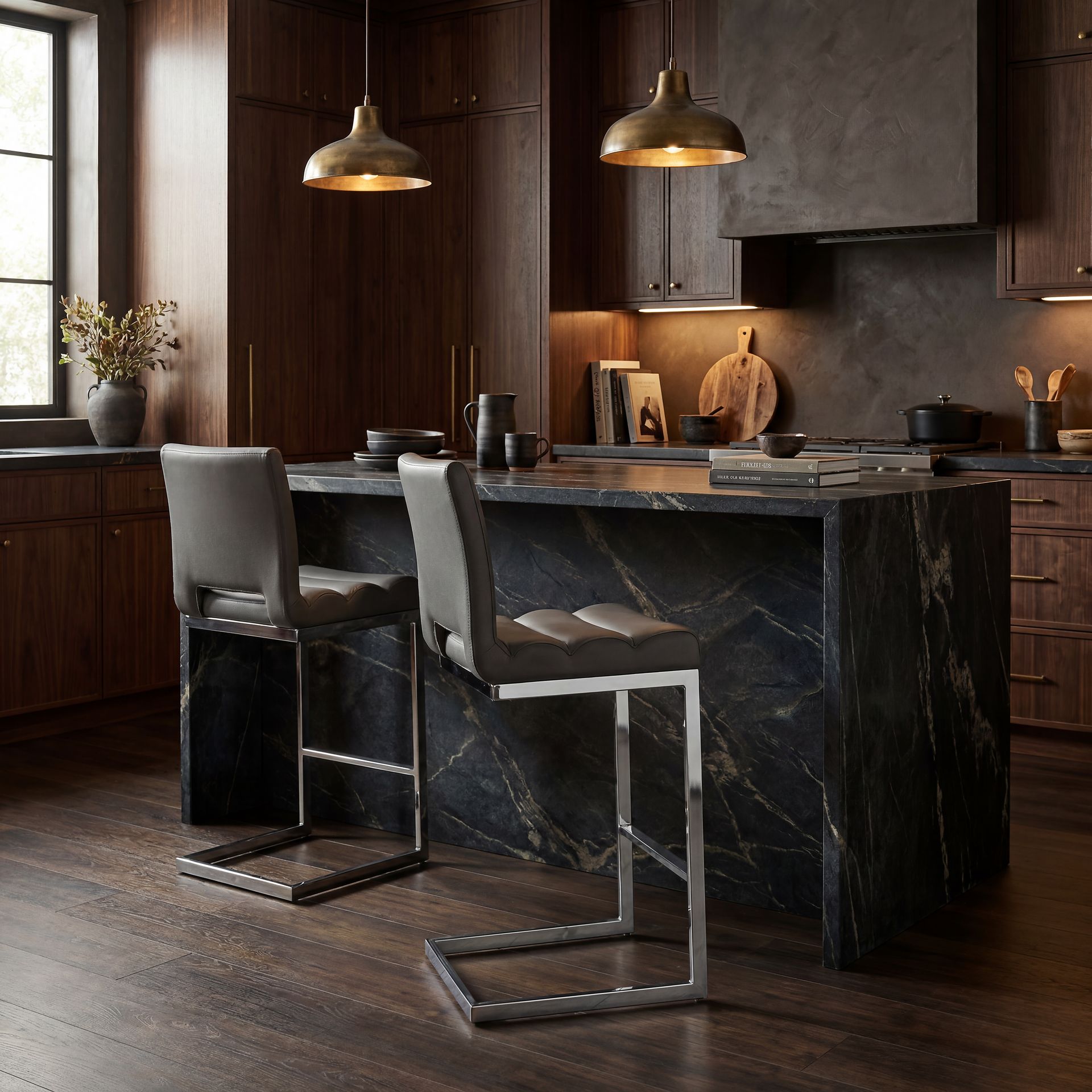 Bastone Charcoal 5 Pc Counter Height Dining Room - Image 7