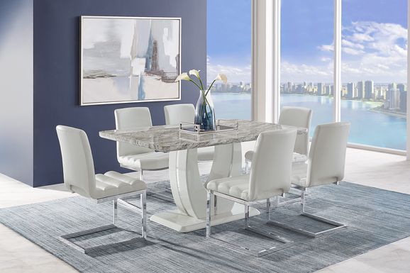 Crown Court Light Gray 5 Pc Dining Room