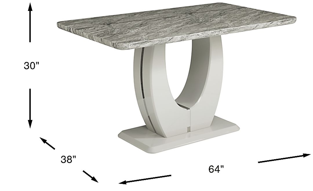 Crown Court Light Gray Counter Height Dining Table