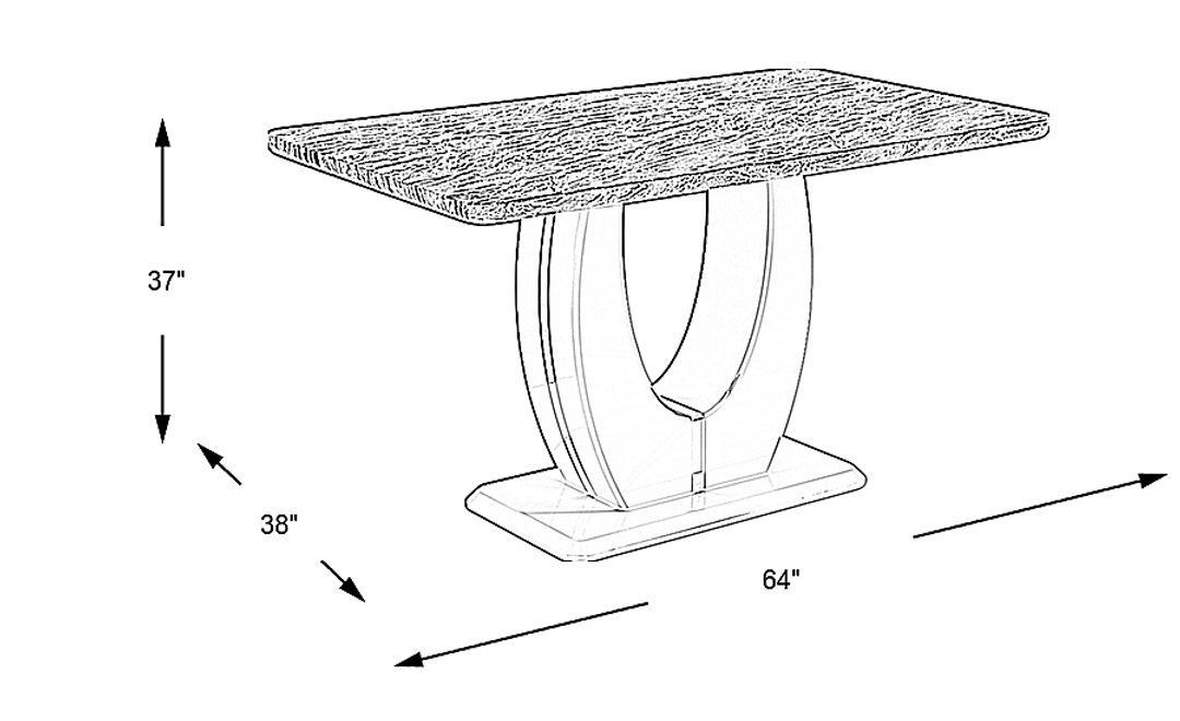 Crown Court Light Gray Counter Height Dining Table
