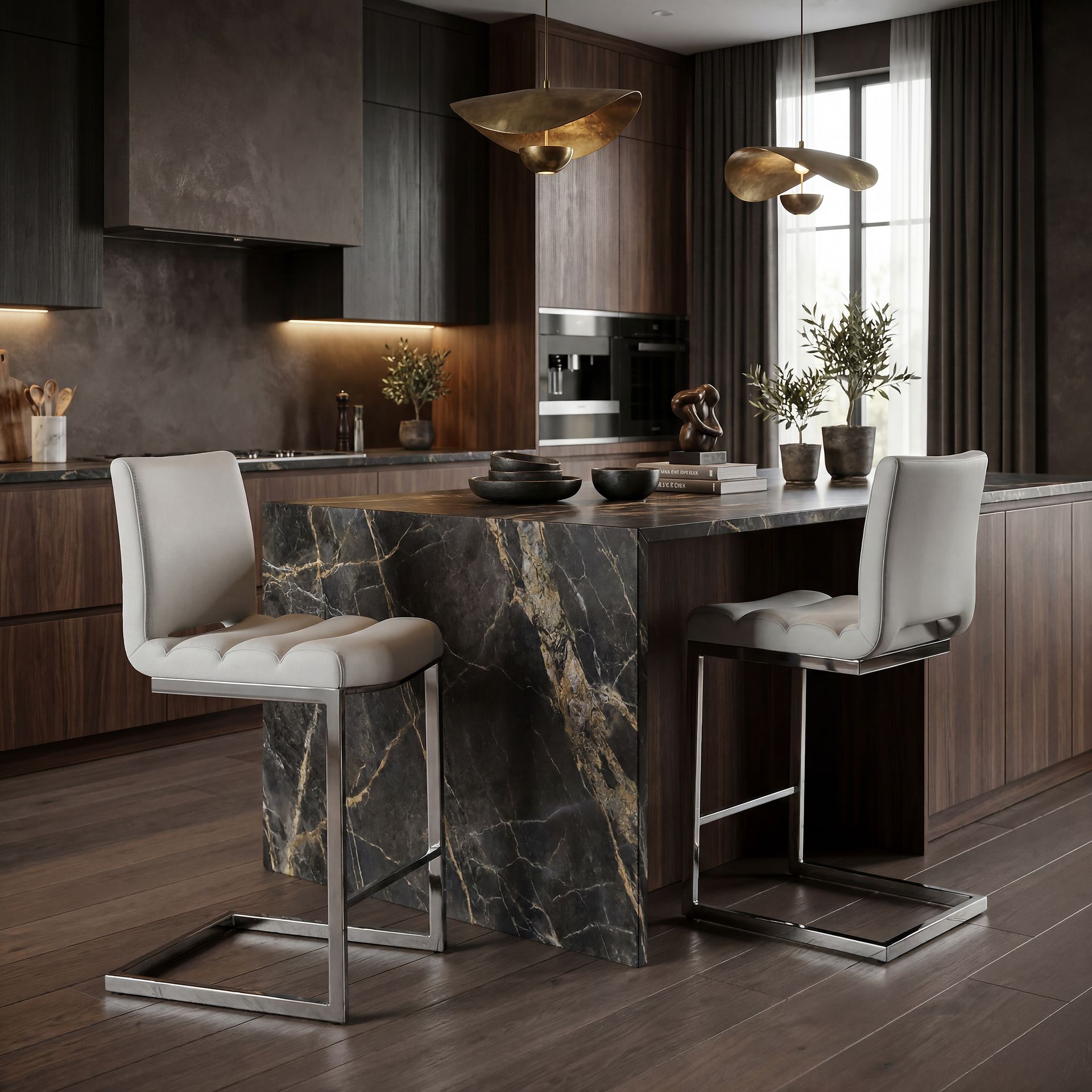 Crown Court Light Gray 5 Pc Counter Height Dining Room - Image 7