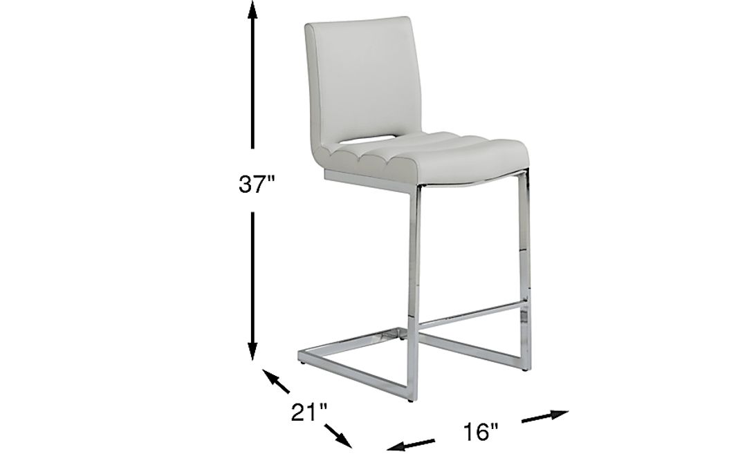 Crown Court Light Gray Counter Height Stool