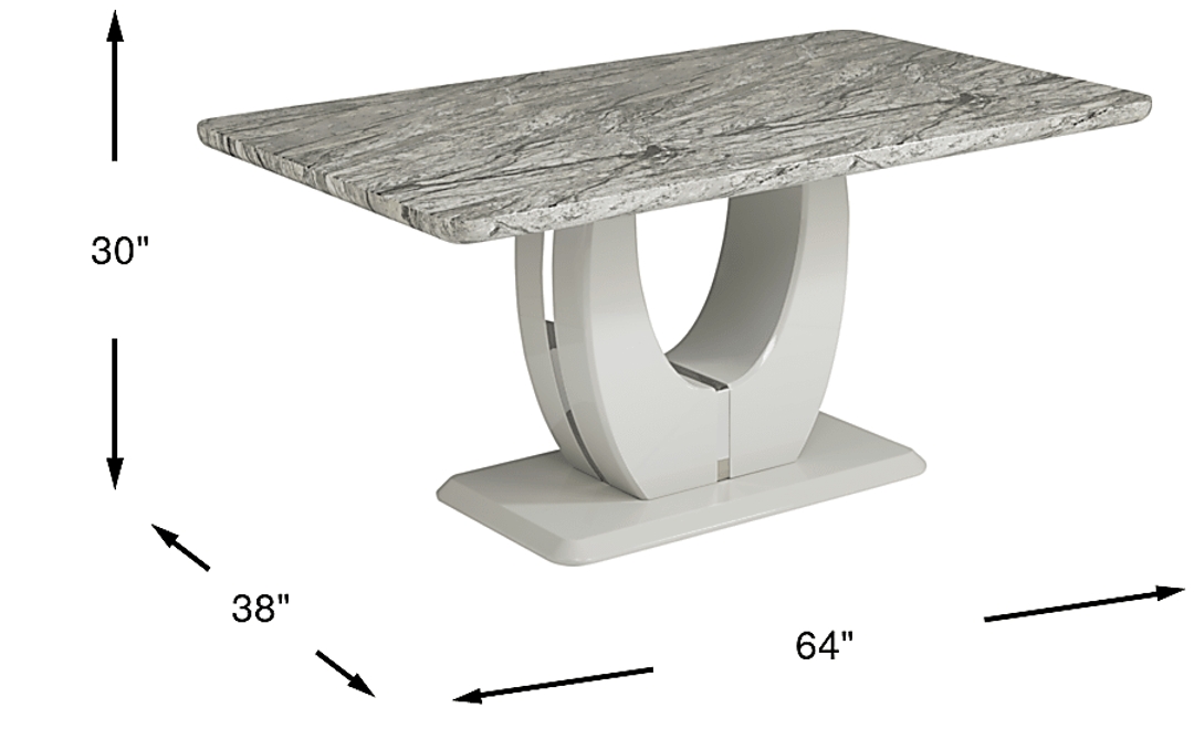 Crown Court Light Gray Dining Table