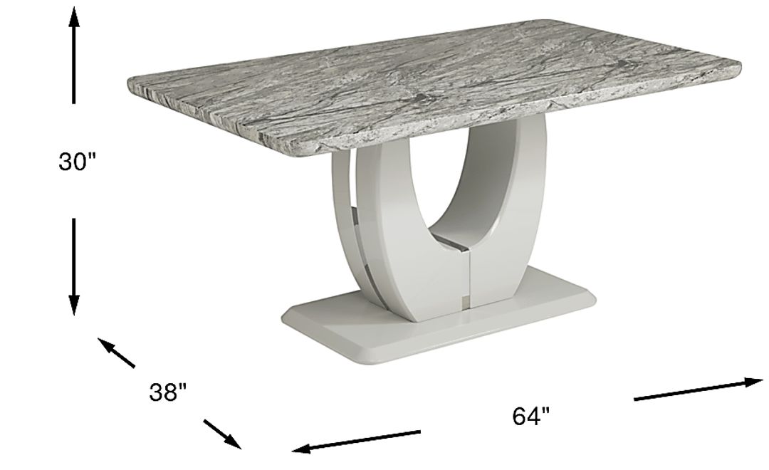 Crown Court Light Gray Dining Table