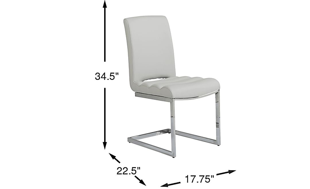 Crown Court Light Gray Side Chair