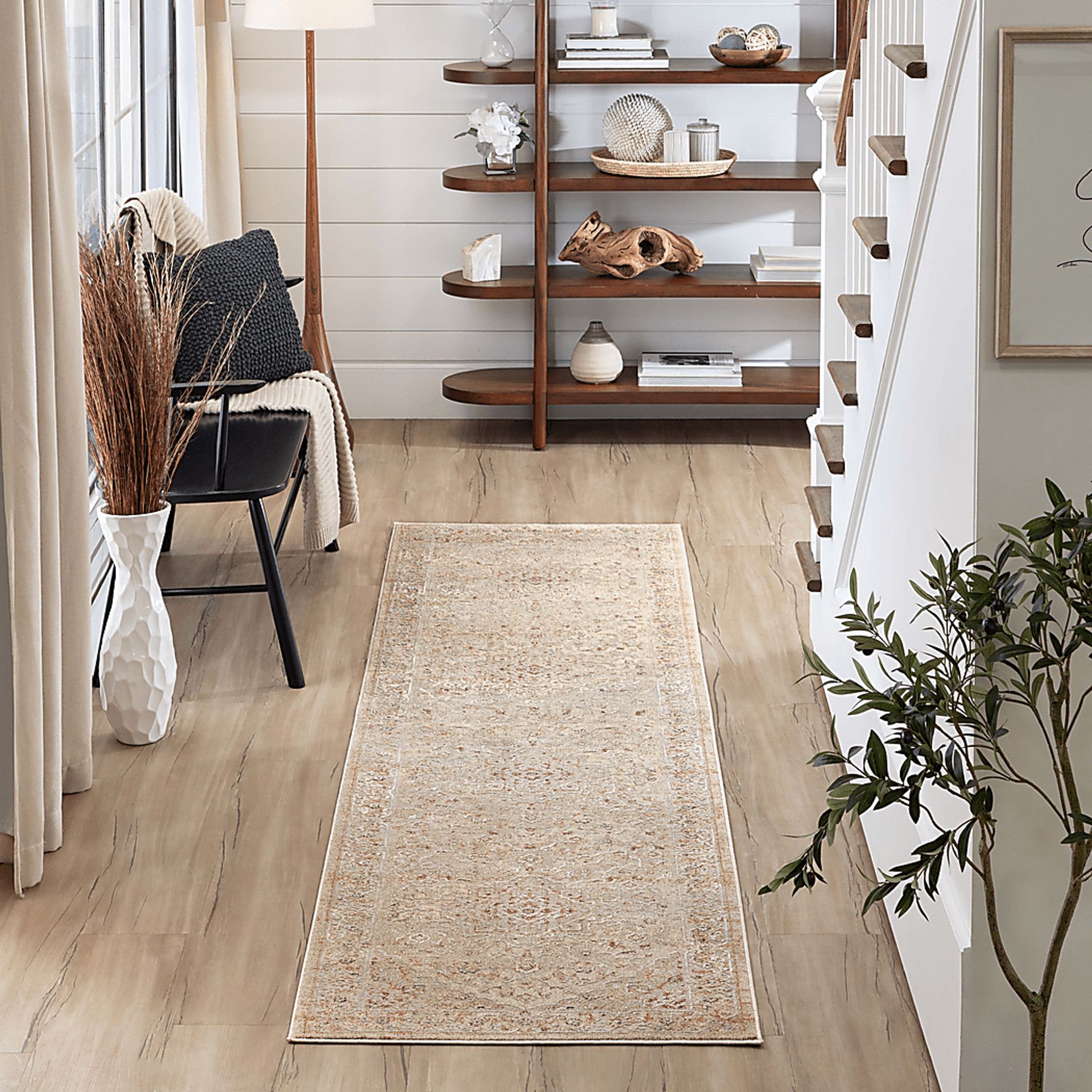 Crown Plaza Cream 2'6 x 10' Runner Rug - Image 2