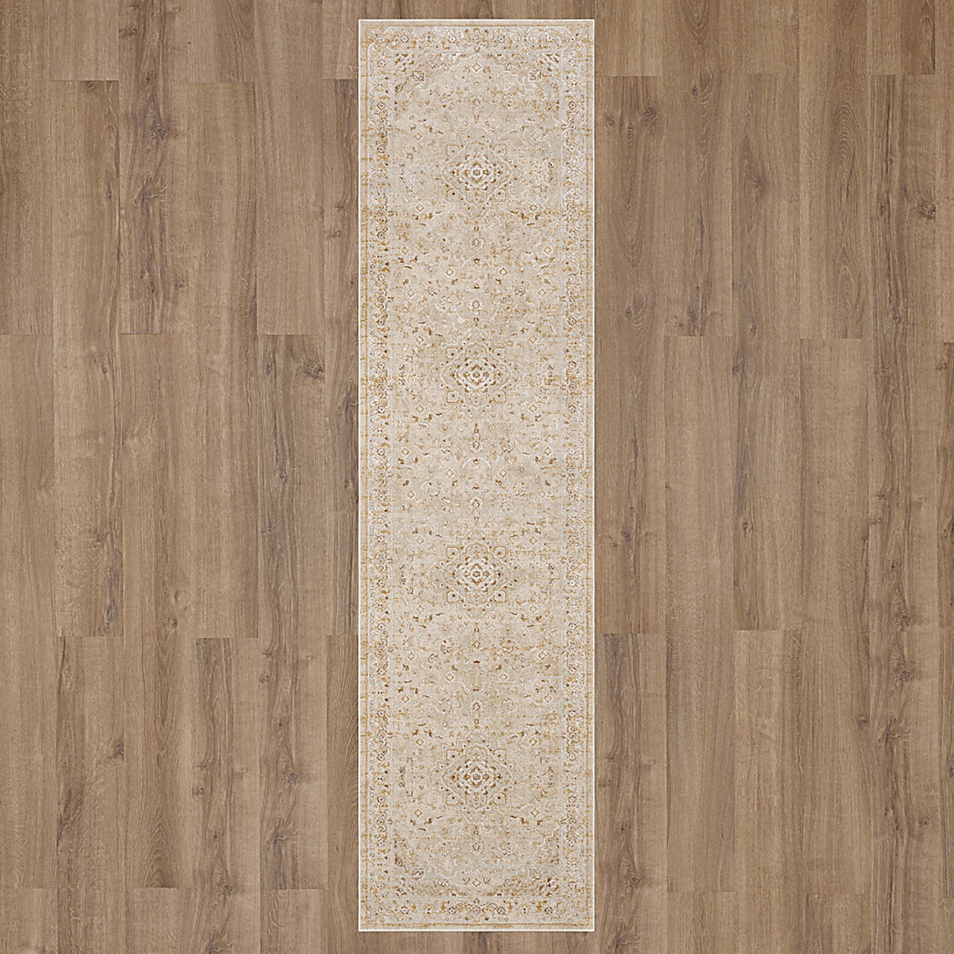 Crown Plaza Cream 2'6 x 10' Runner Rug - Image 3