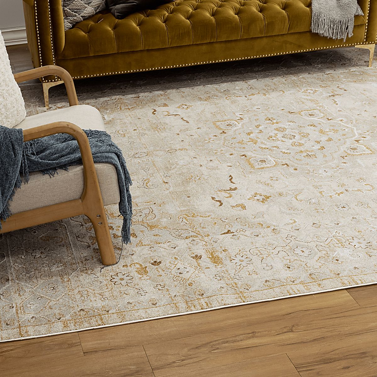 Crown Plaza Cream Beige Rugs | Rooms to Go