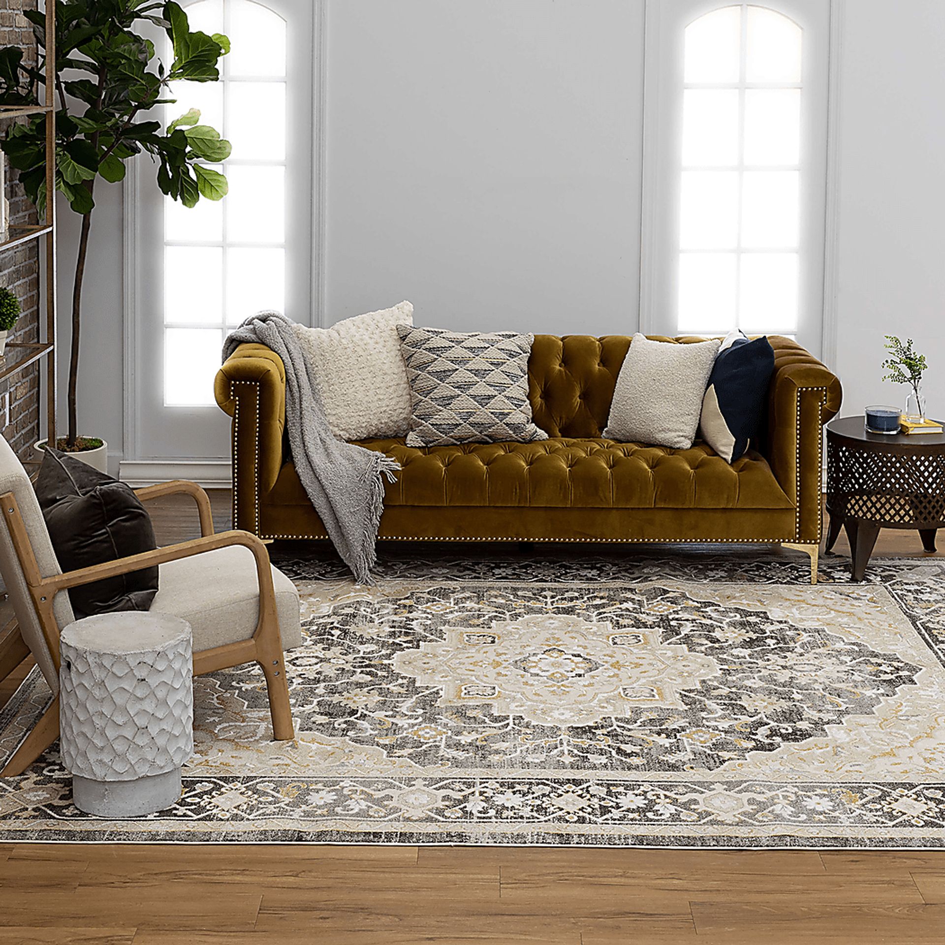 Crown Plaza Gray 6'6 x 9'10 Rug - Image 2