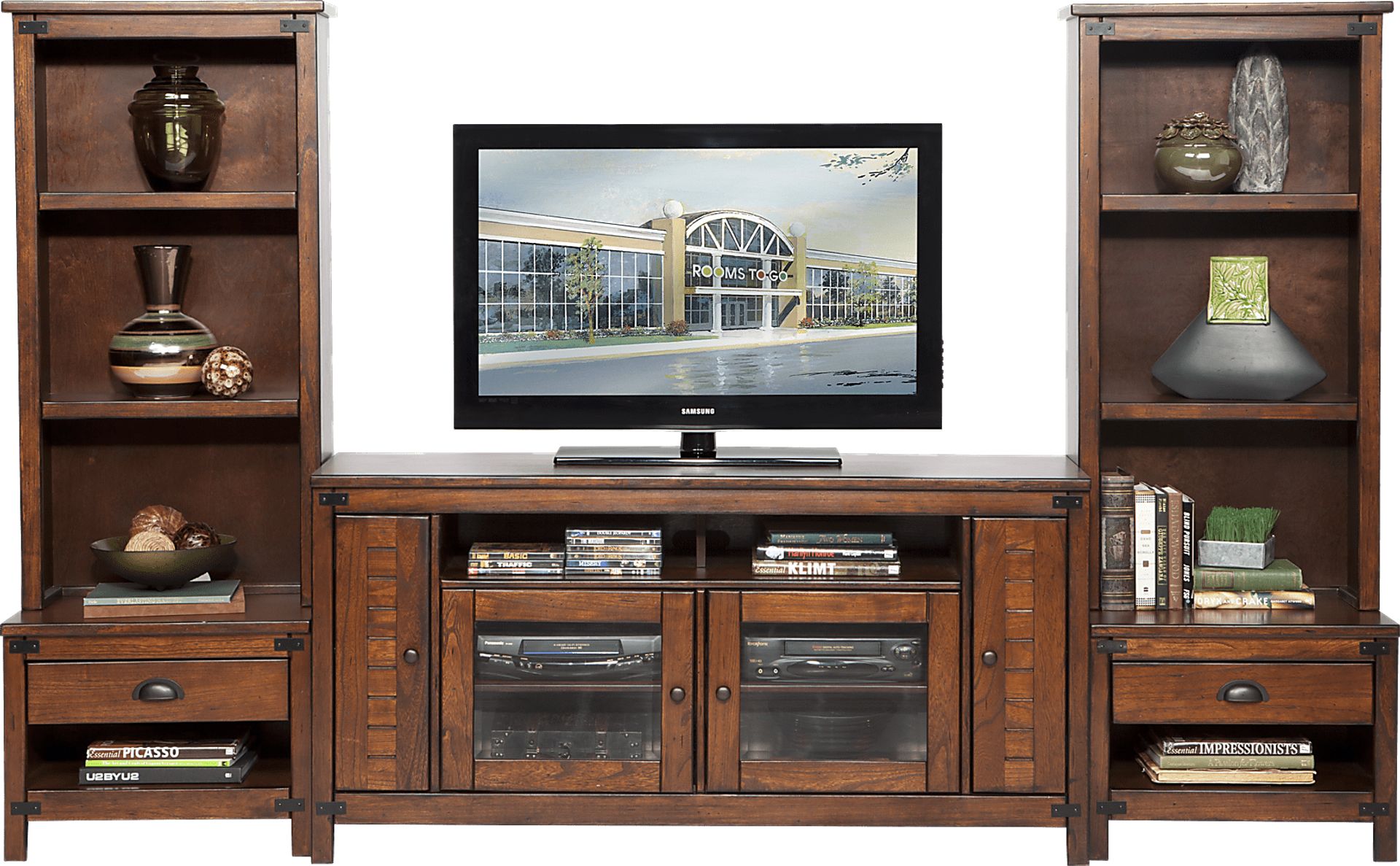 Crown Valley 5 Pc Wall Unit with 60 in. Console - Image 1