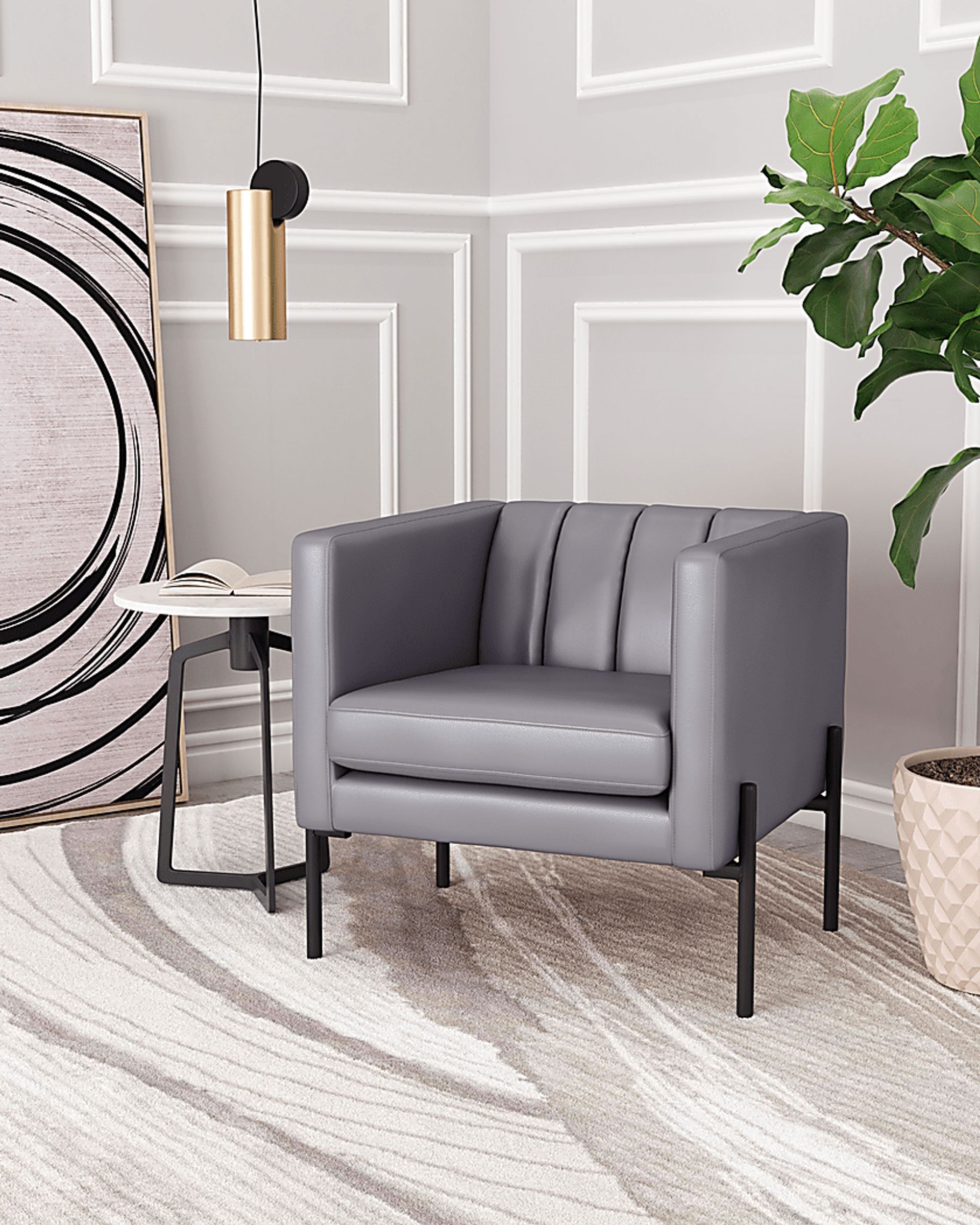 Crowndon Gray Accent Chair - Image 6