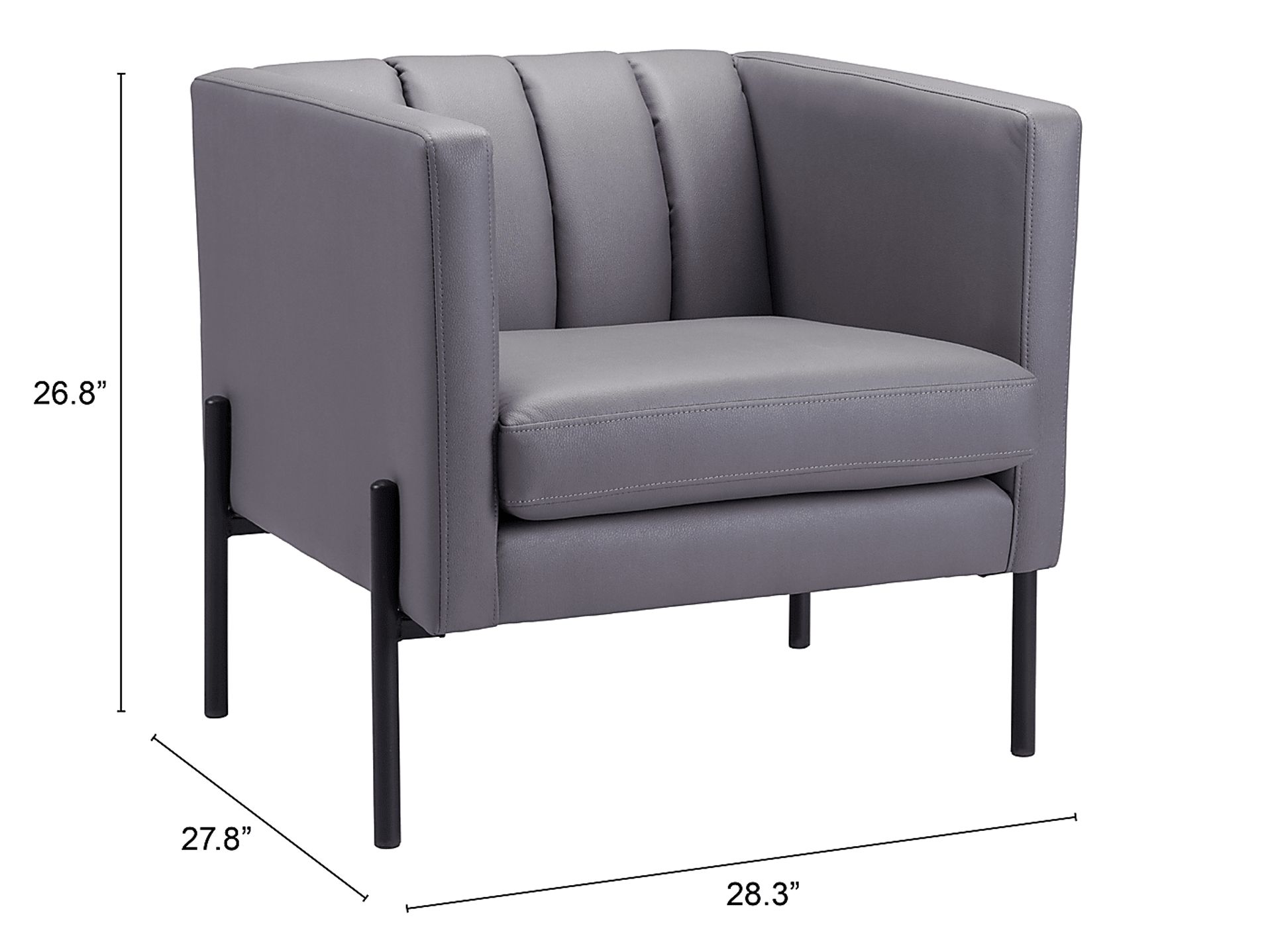 Crowndon Gray Accent Chair - Image 8