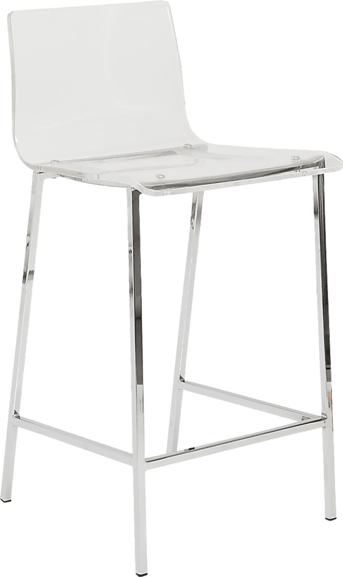 Crownhardt Clear Counter Stool, Set of 2