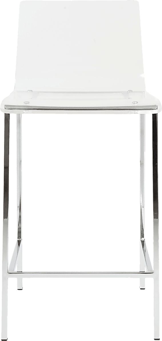 Crownhardt Clear White Counter Stool, Set Of 2 Rooms To Go