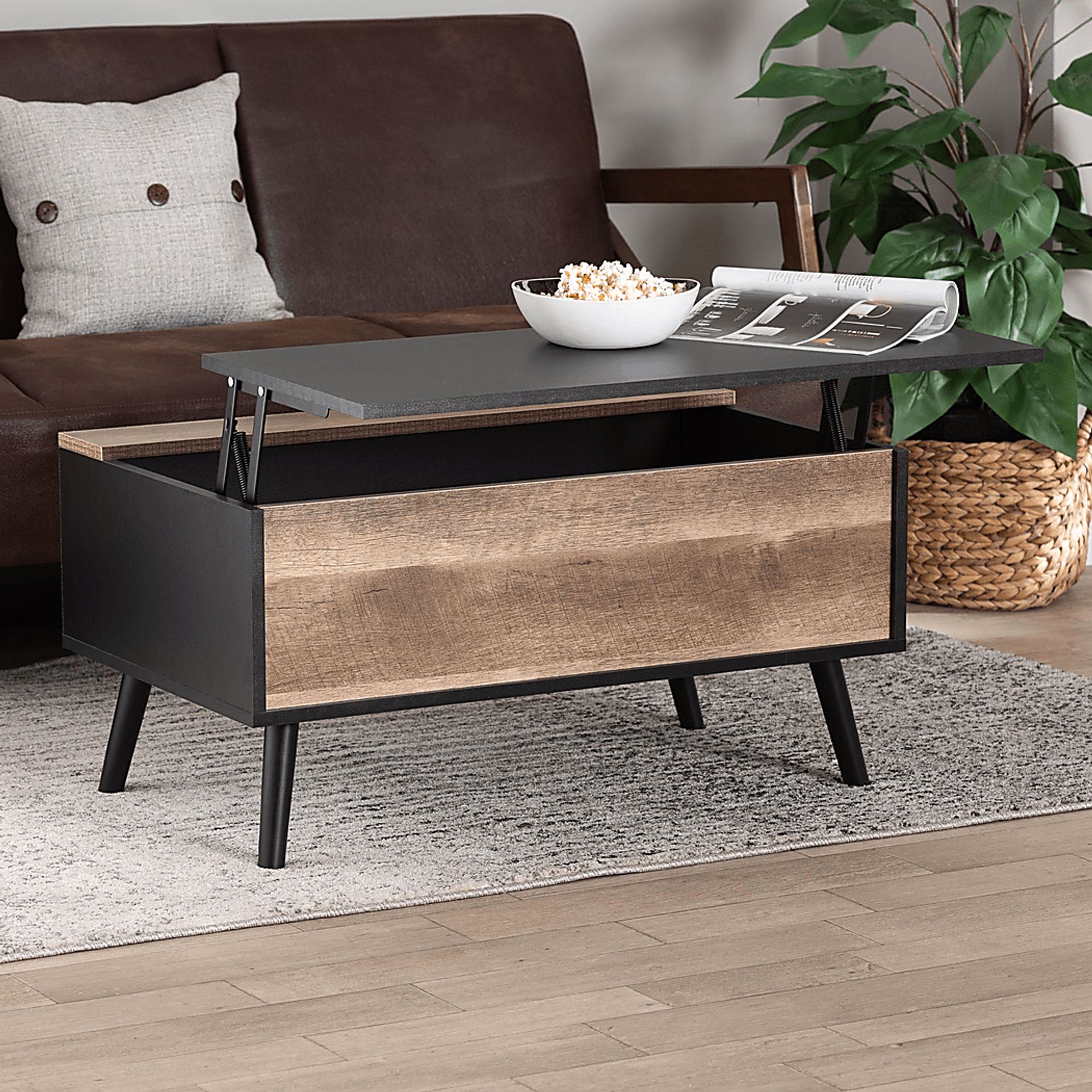 Crownover Brown Lift Top Cocktail Table - Image 3