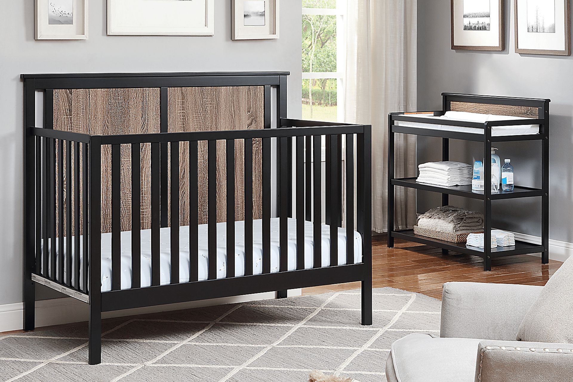 Kids Crownspoint Black Convertible Crib - Image 7