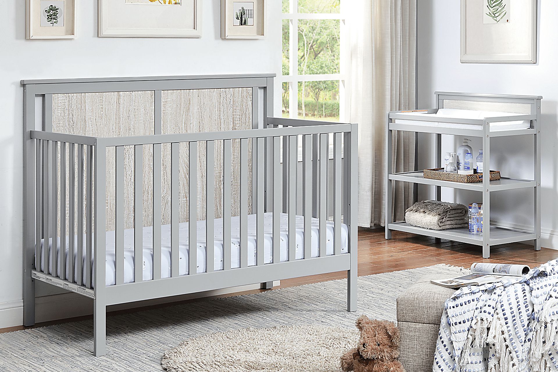 Kids Crownspoint Gray Convertible Crib - Image 8