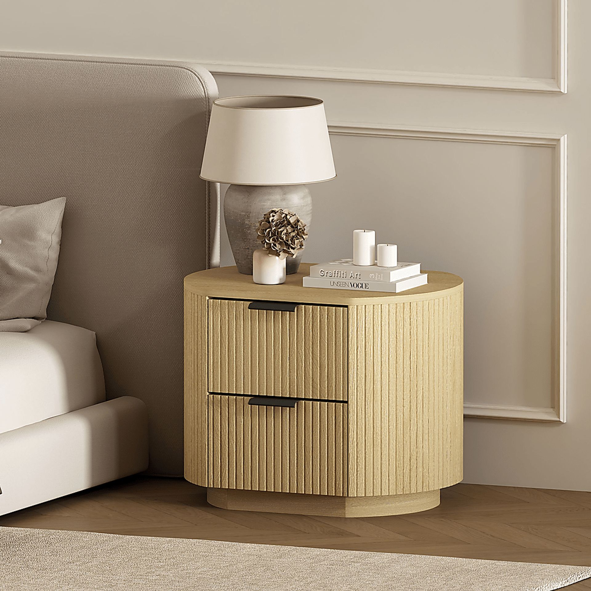 Crowpaw Brown and Black Nightstand - Image 2