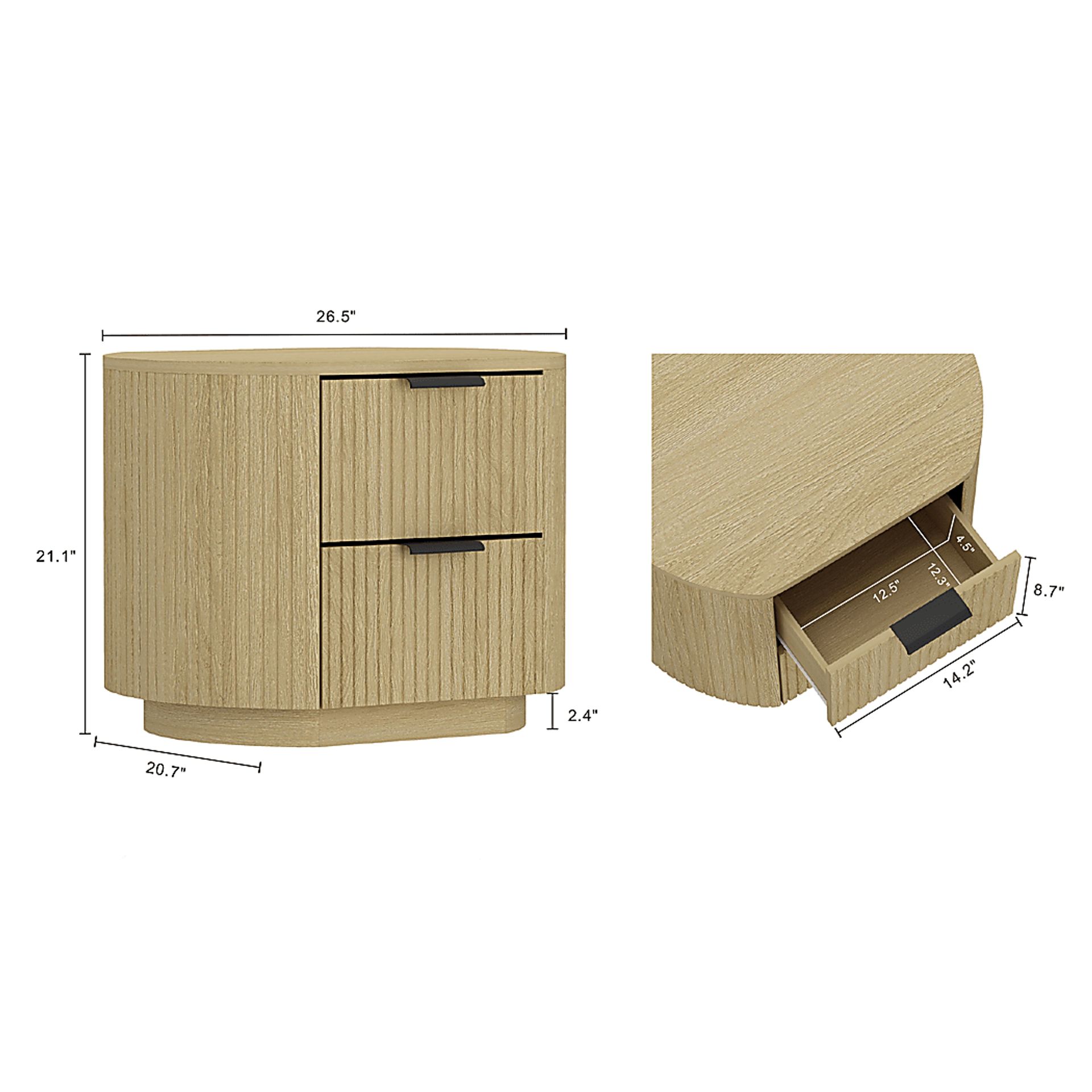 Crowpaw Brown and Black Nightstand - Image 7