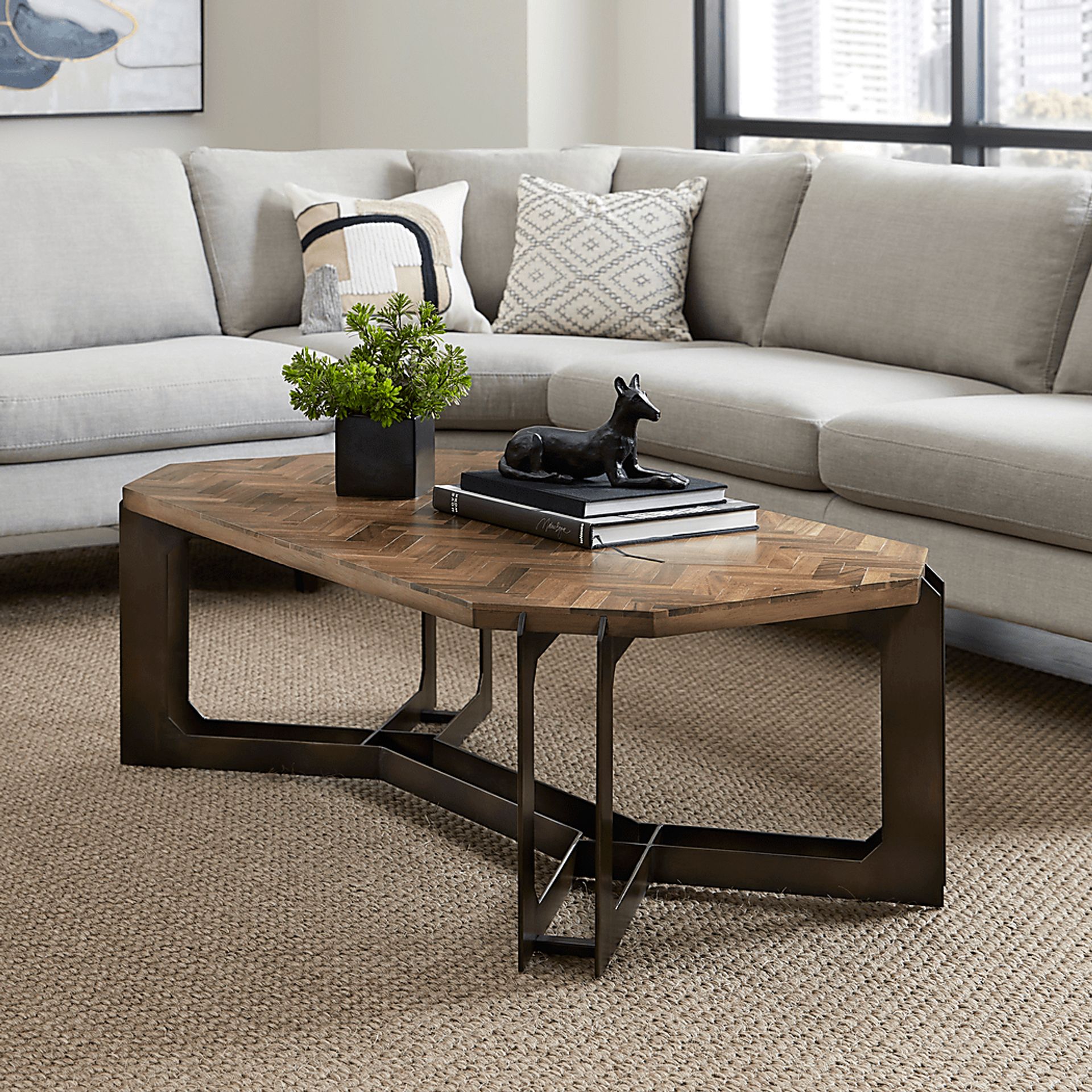 Crowwheels Brown Cocktail Table - Image 2