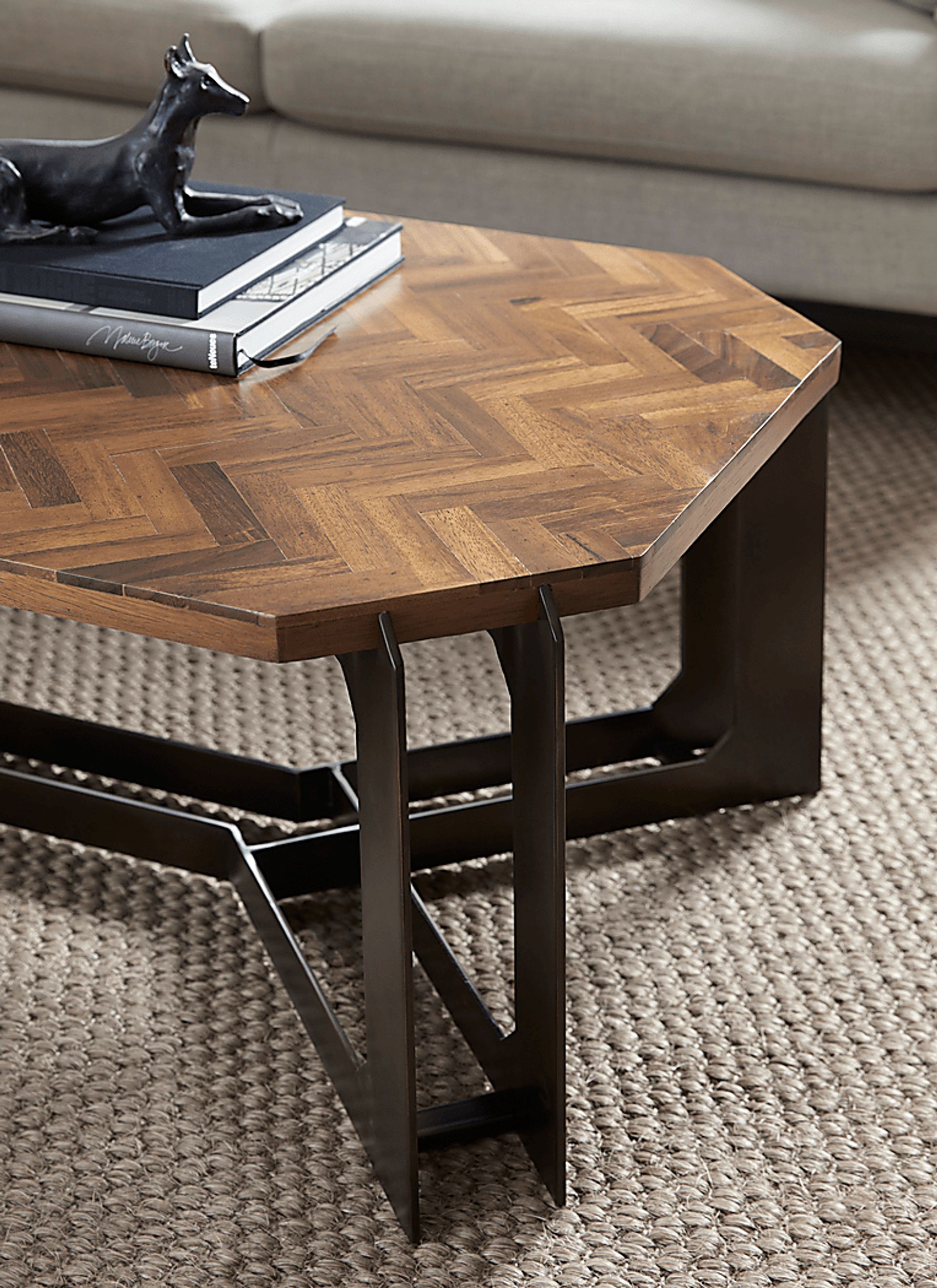 Crowwheels Brown Cocktail Table - Image 6