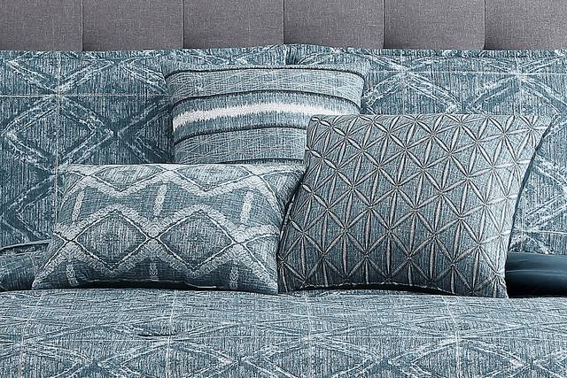 Croxton Blue 7 Pc Queen Comforter Set - Thumbnail - Image 4