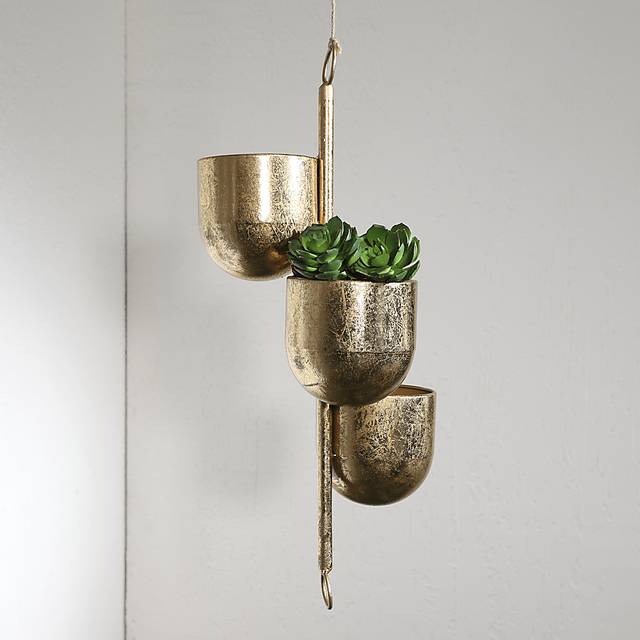 Croydone Gold Hanging Planter - Thumbnail - Image 2